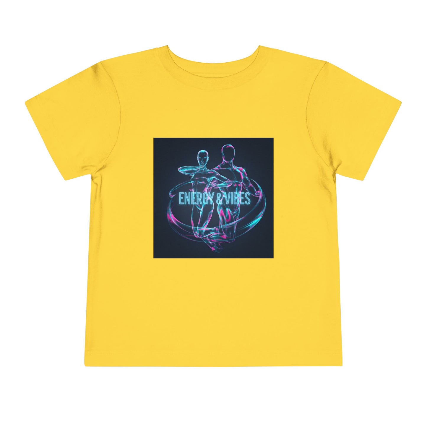 Toddler Tee — Energy & Vibes Neon Dance Graphic