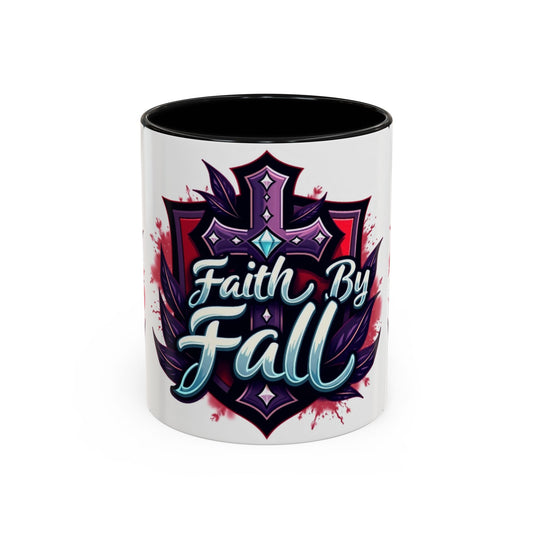 Faith By Fall Accent Coffee Mug, Inspirational Mug, Gift for Coffee Lovers, Autumn Decor, Fall Mugs, Personalized Drinkware