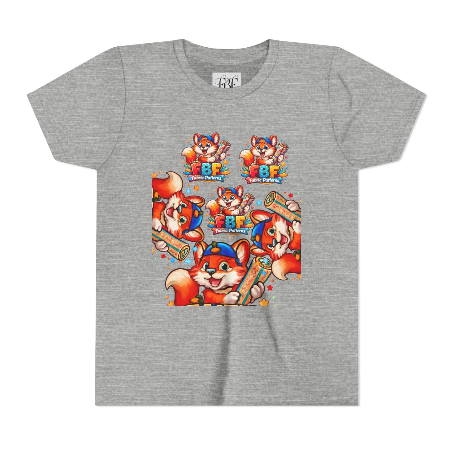 Youth Tee — Colorful Cartoon Fox 'FBF' Logo Kids Shirt
