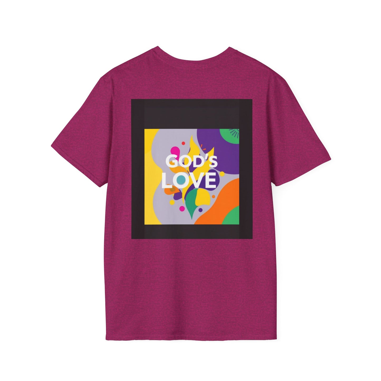 Unisex Softstyle T-Shirt with God's Love Design, Faith Shirt, Inspirational Tee, Christian Apparel, Gift for Believers, Everyday Wear