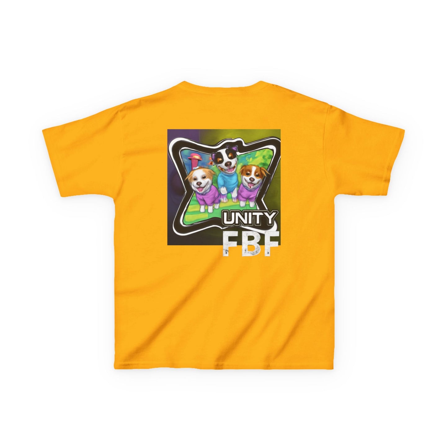 Colorful Dog-Themed Kids Tee - 'Unity Fun' Design