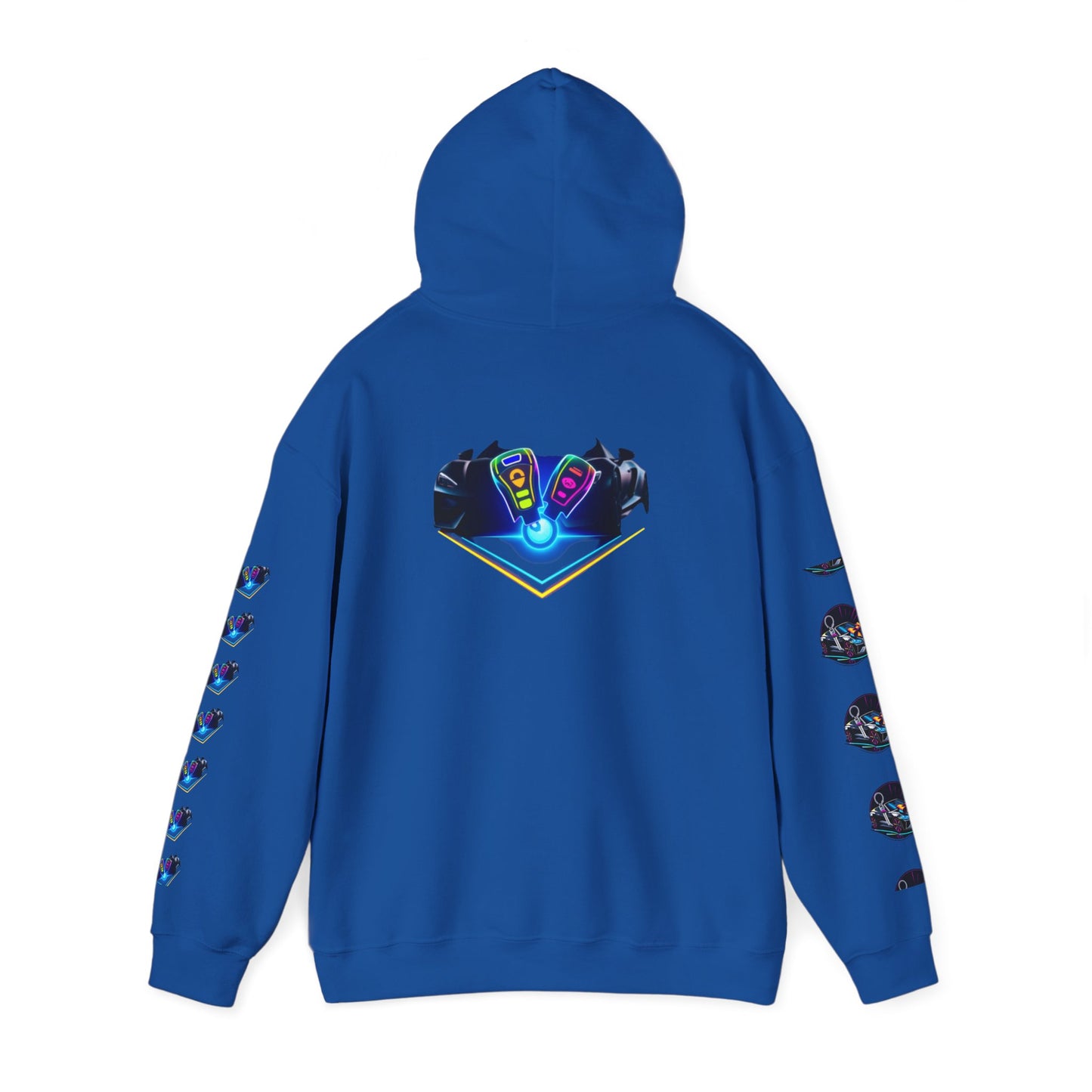 Stylish Unisex Heavy Blend™ Hoodie with Neon Design - Perfect for Winter Fashion & Casual Outings