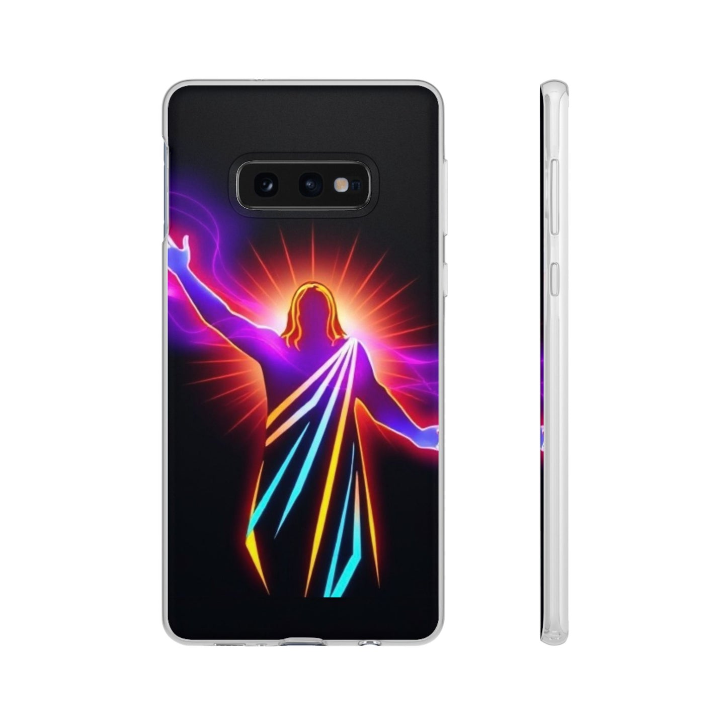 Inspirational Jesus Flexi Case - Colorful Phone Cover for Spiritual Connection