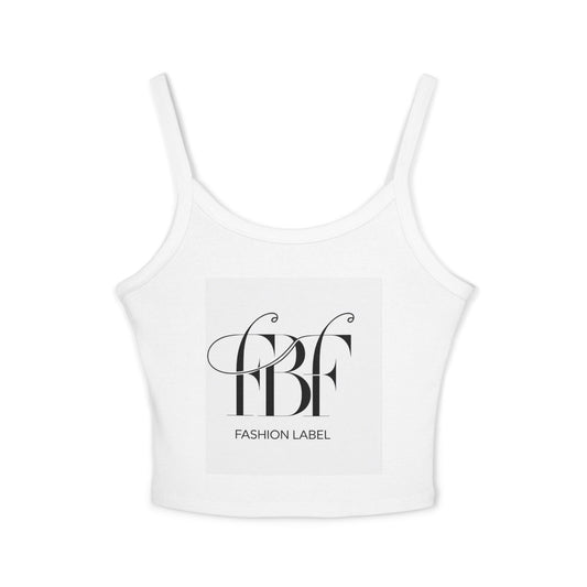 Chic Spaghetti Strap Tank Top - Fashion Label Graphic
