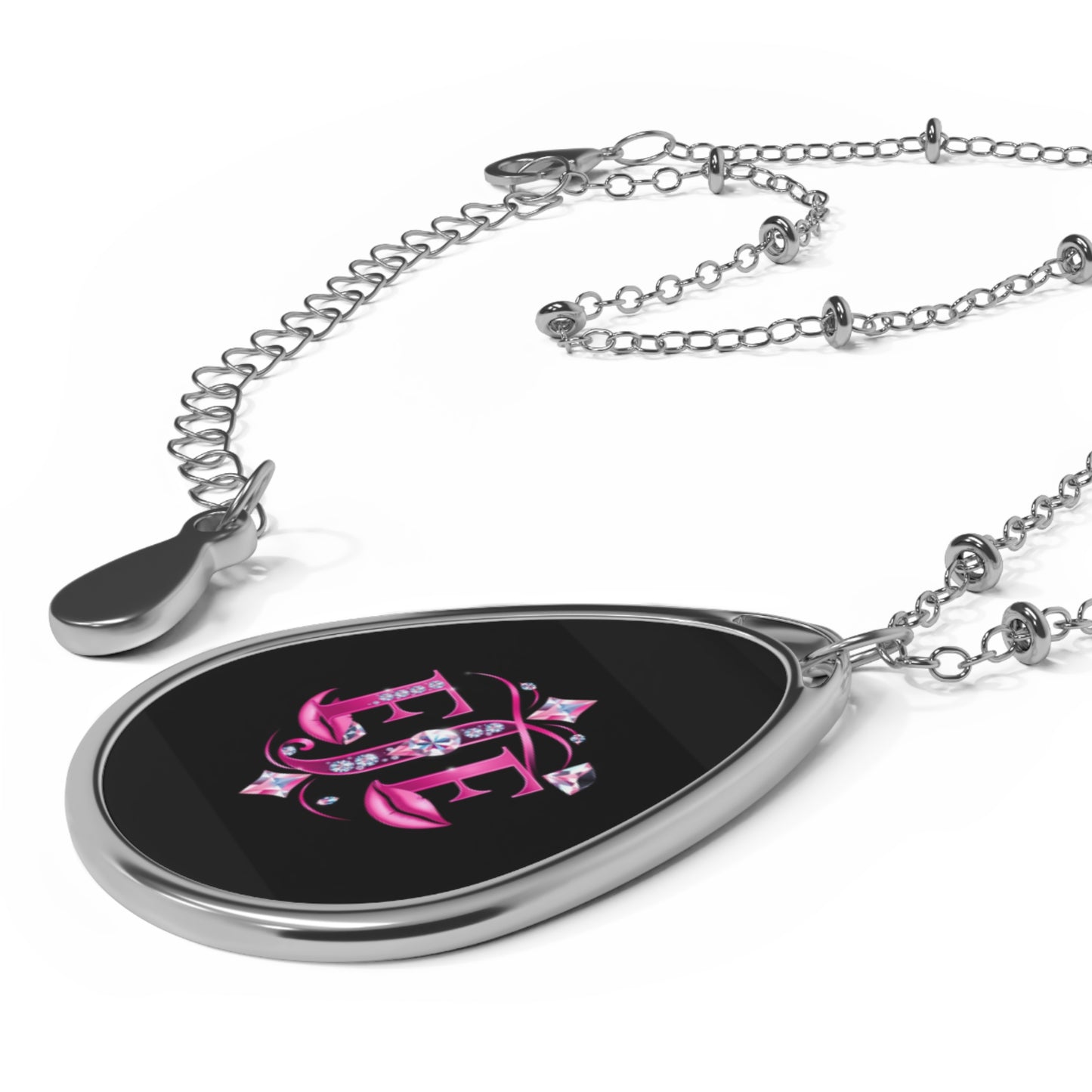 Elegant Monogram Oval Necklace - Personalized Jewelry, Custom Gift, Birthday Gift, Wedding Jewelry, Everyday Wear
