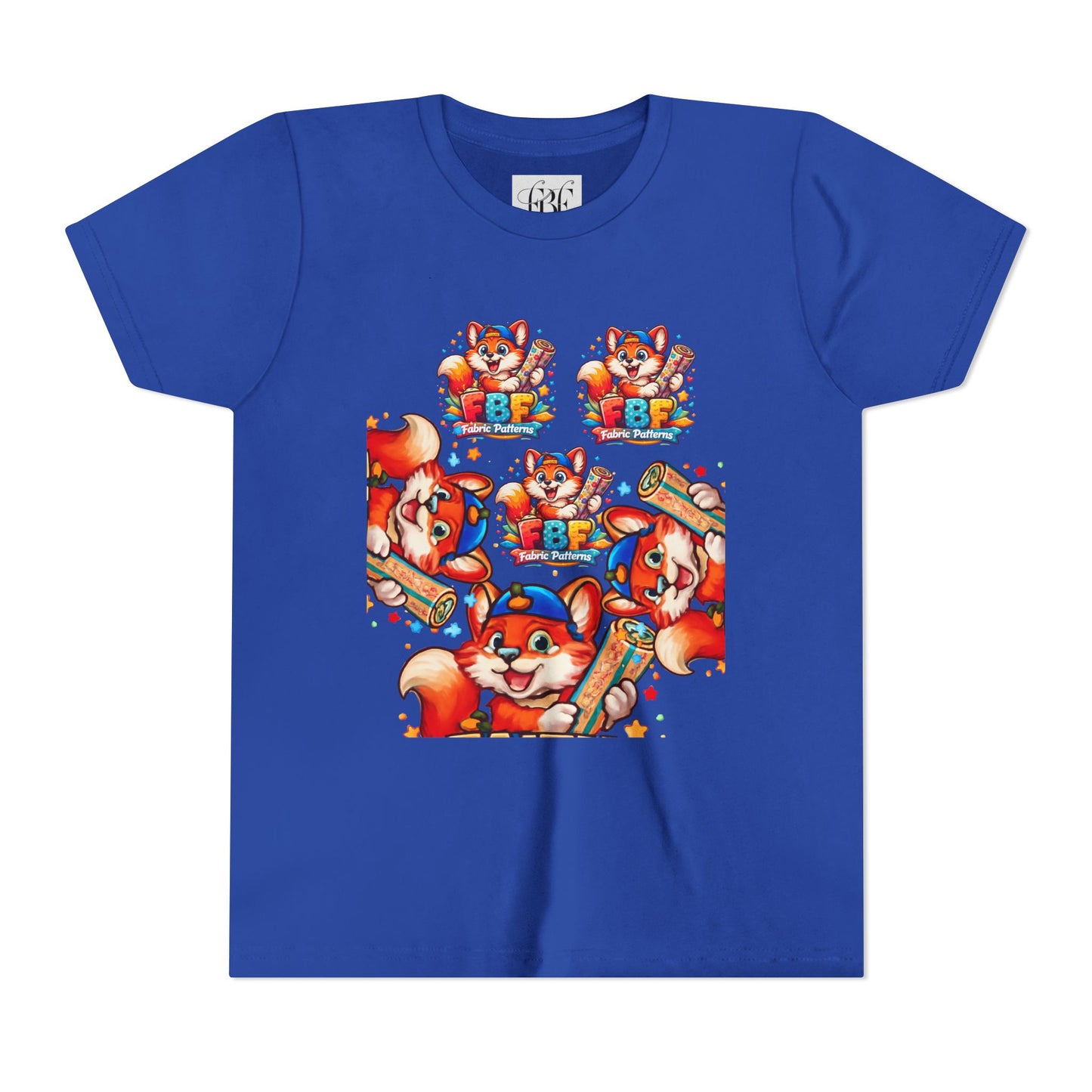 Youth Tee — Colorful Cartoon Fox 'FBF' Logo Kids Shirt