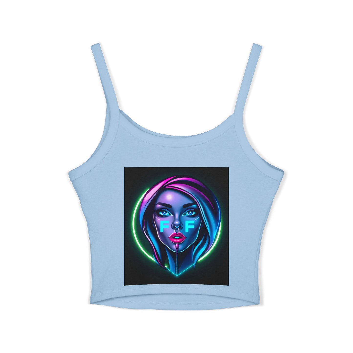 Women's Neon Graphic Tank Top - Perfect for Witches & Festival Lovers, Summer Fashion, Witchy Vibes, Occasions & Celebrations