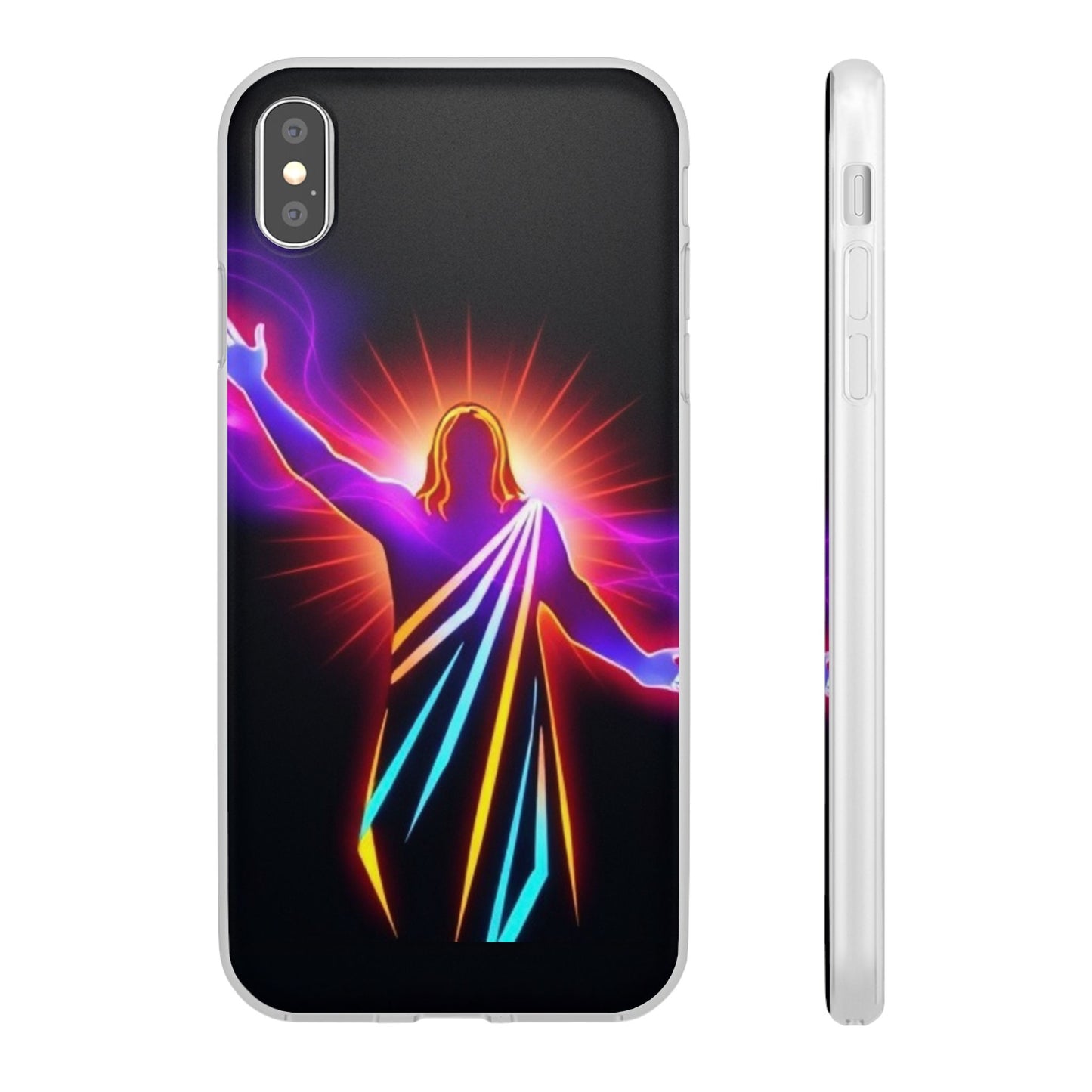 Inspirational Jesus Flexi Case - Colorful Phone Cover for Spiritual Connection