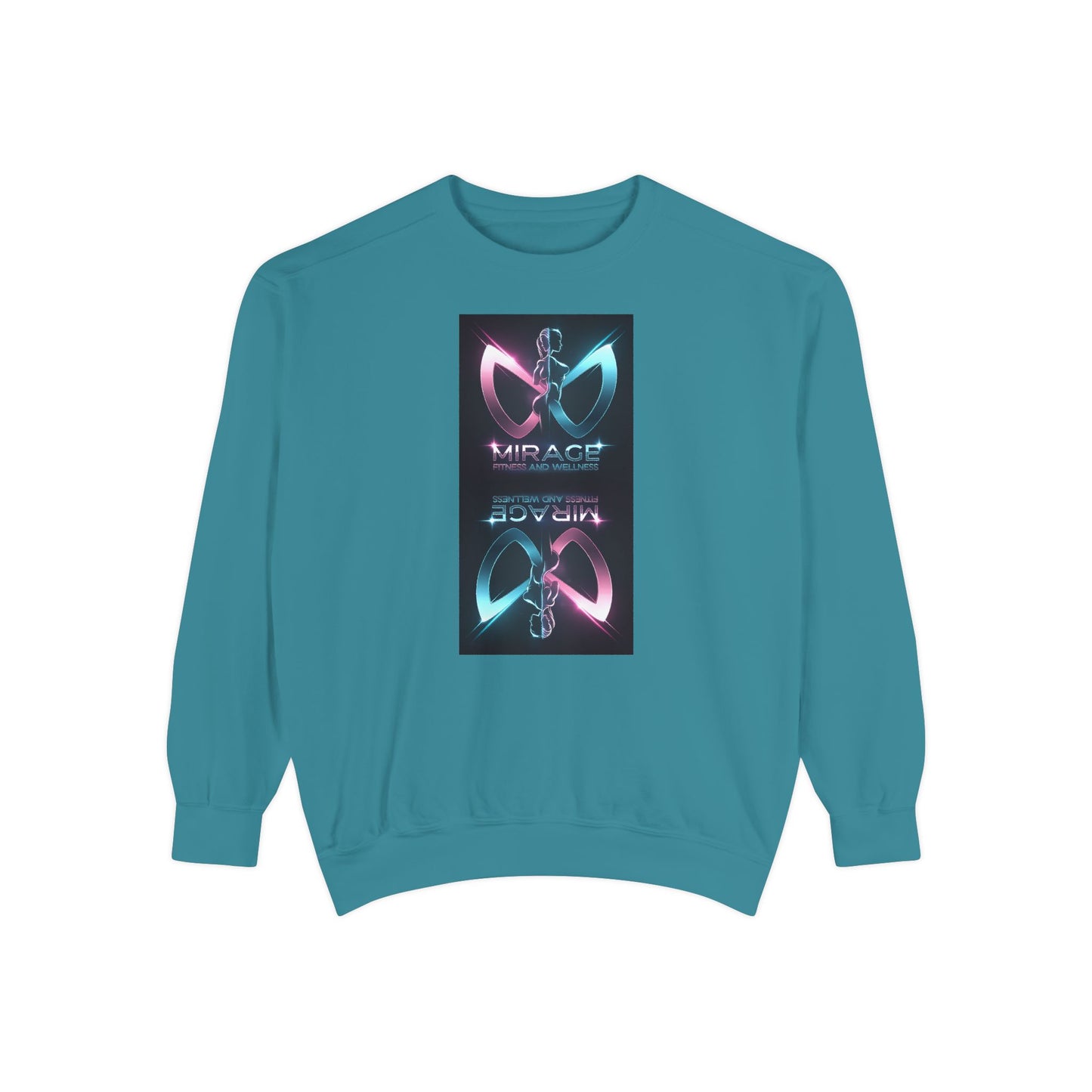 Retro Neon Mirage Sweatshirt — 'Mirage' Vaporwave Graphic Crewneck