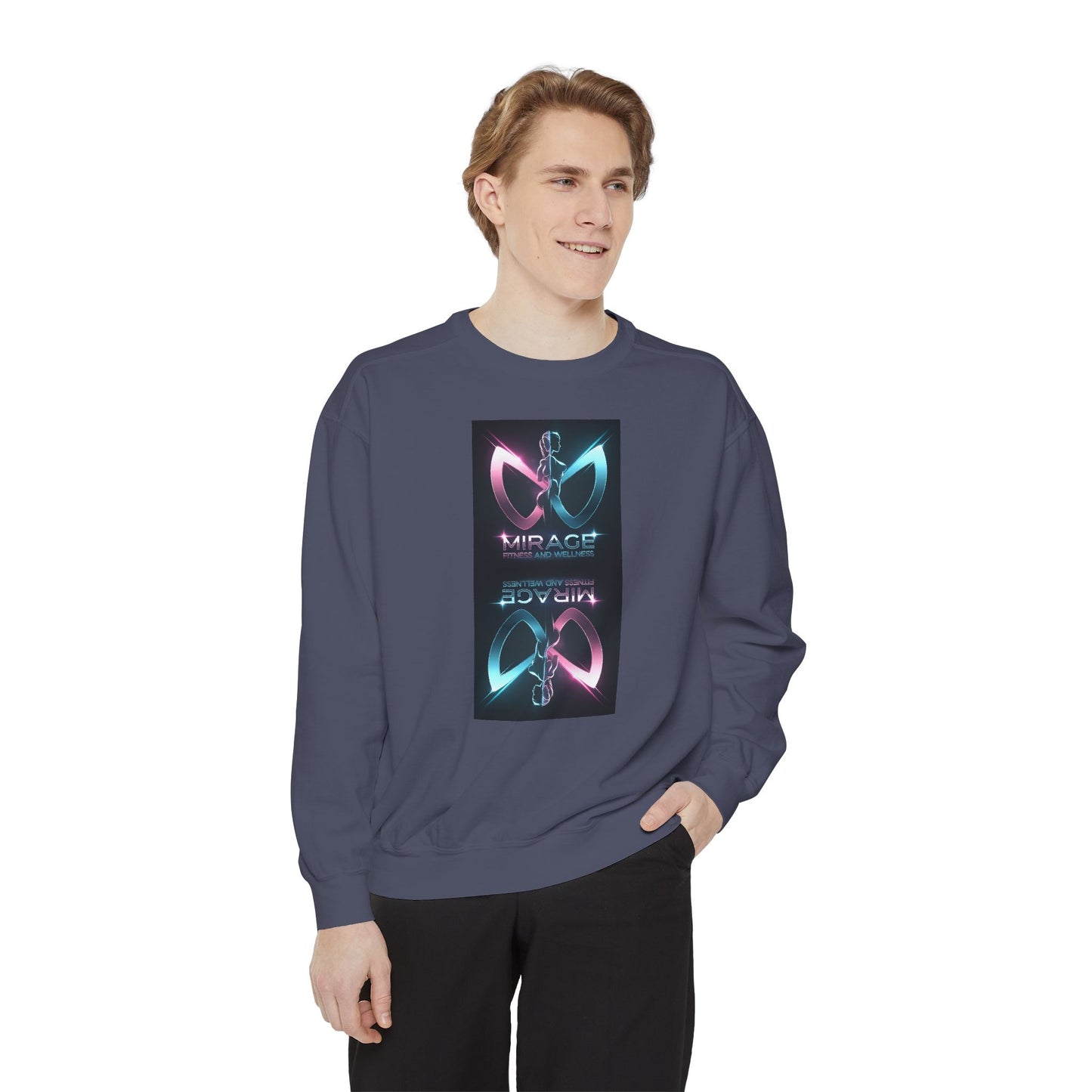 Retro Neon Mirage Sweatshirt — 'Mirage' Vaporwave Graphic Crewneck