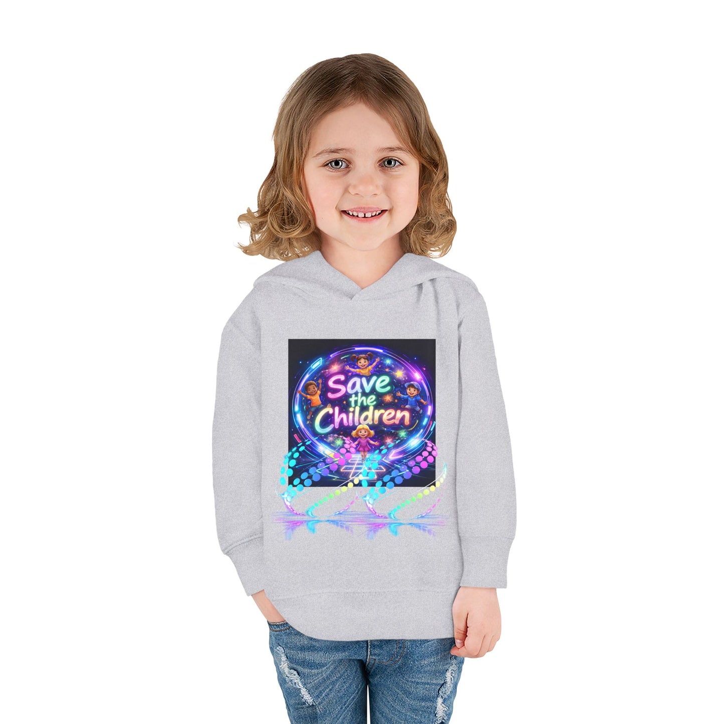 Save the Children Toddler Hoodie — Colorful Neon FBF Charity Pullover
