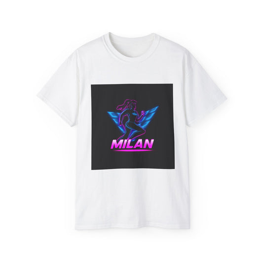 Milan Graphic Tee, Unisex Ultra Cotton T-Shirt, Retro Sportswear, Casual Streetwear, Birthday Gift, Unique Fashion Statement