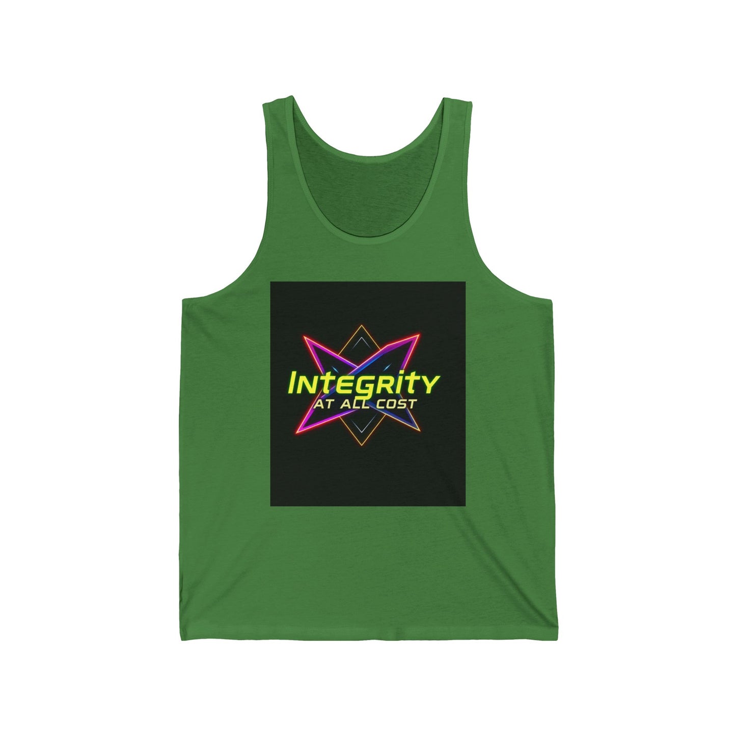 Neon Graphic Tank Top, Inspiring Workout Apparel, Unisex Jersey Tank, Perfect Summer Wear, Motivational Fitness Gift, Integrity Honor [...]