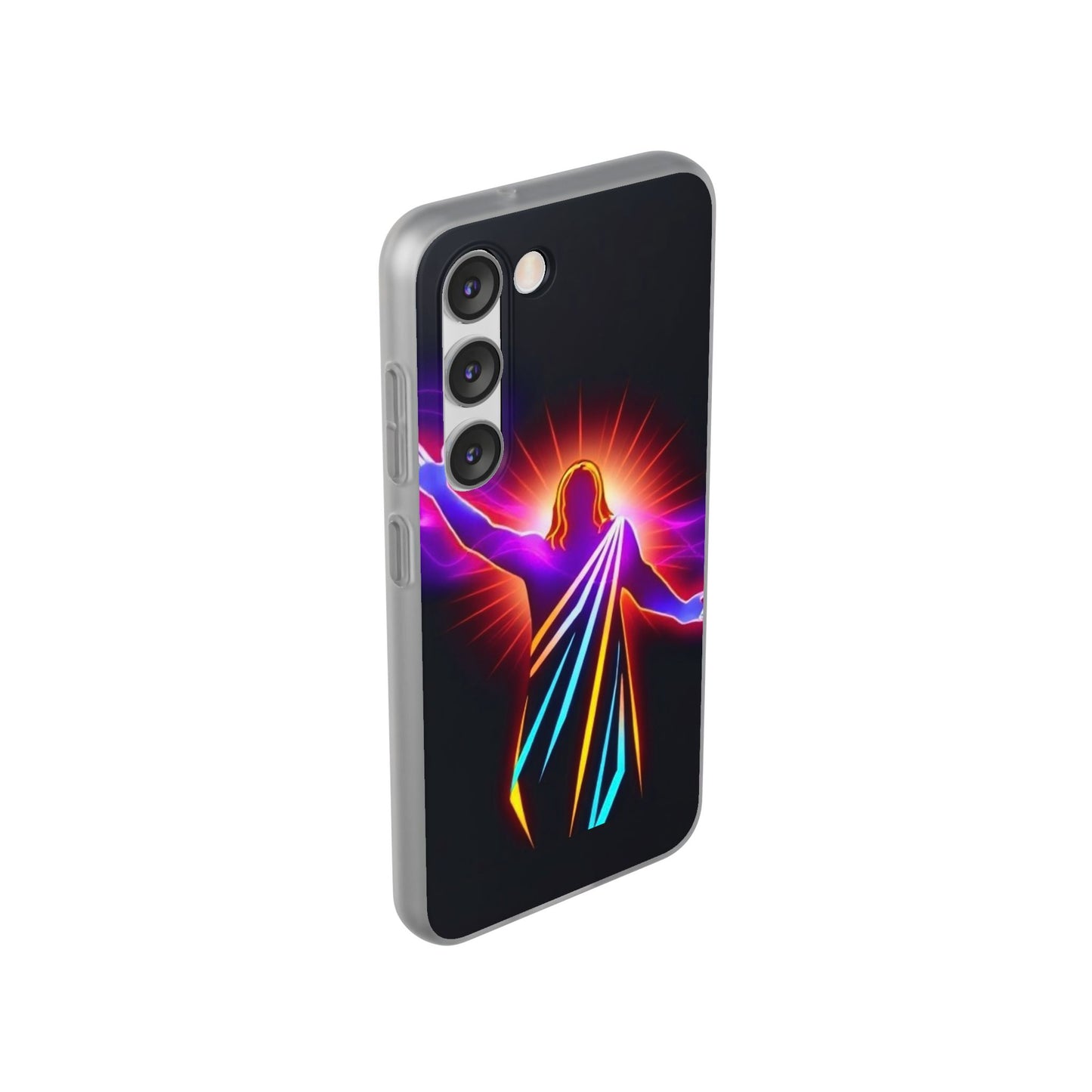 Inspirational Jesus Flexi Case - Colorful Phone Cover for Spiritual Connection