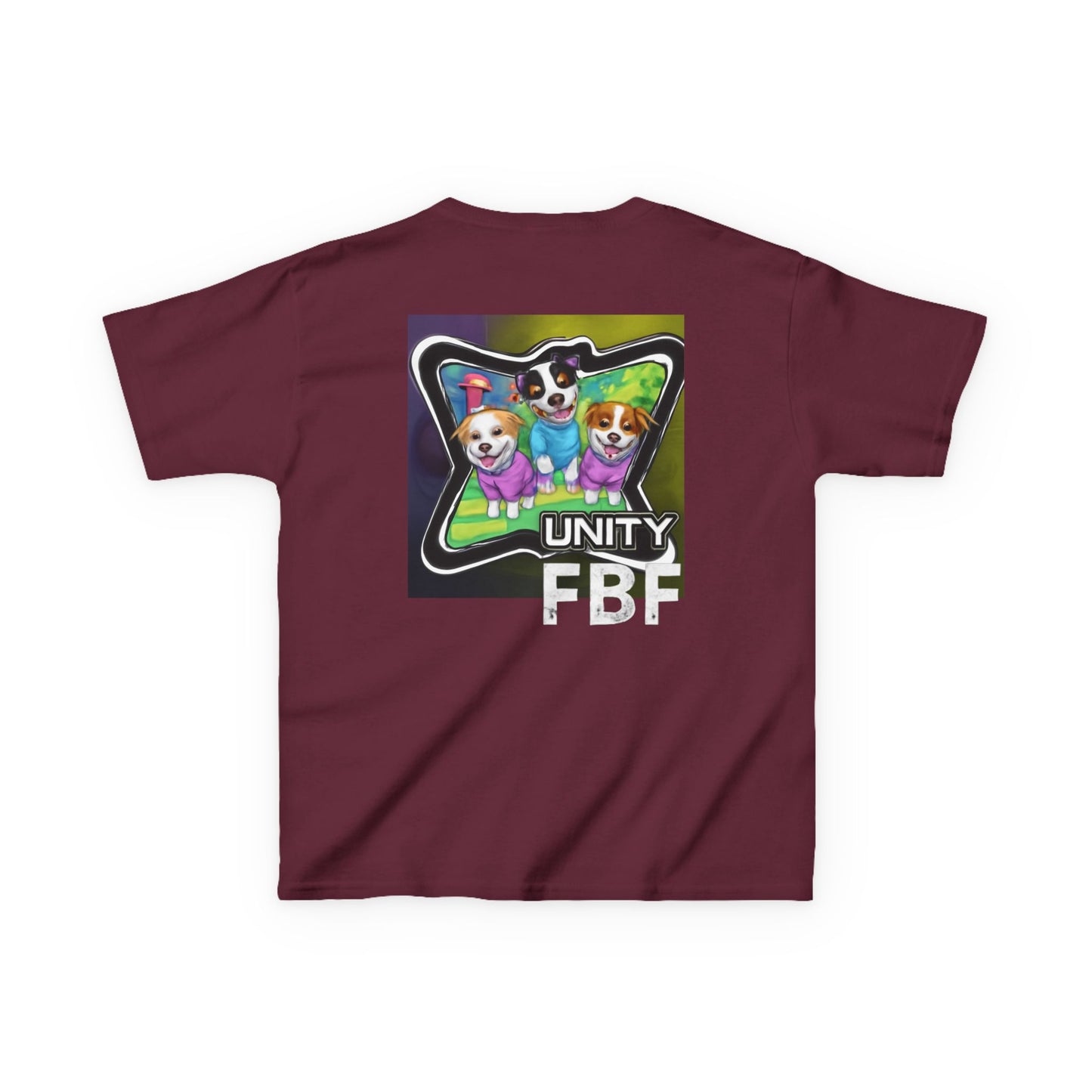 Colorful Dog-Themed Kids Tee - 'Unity Fun' Design