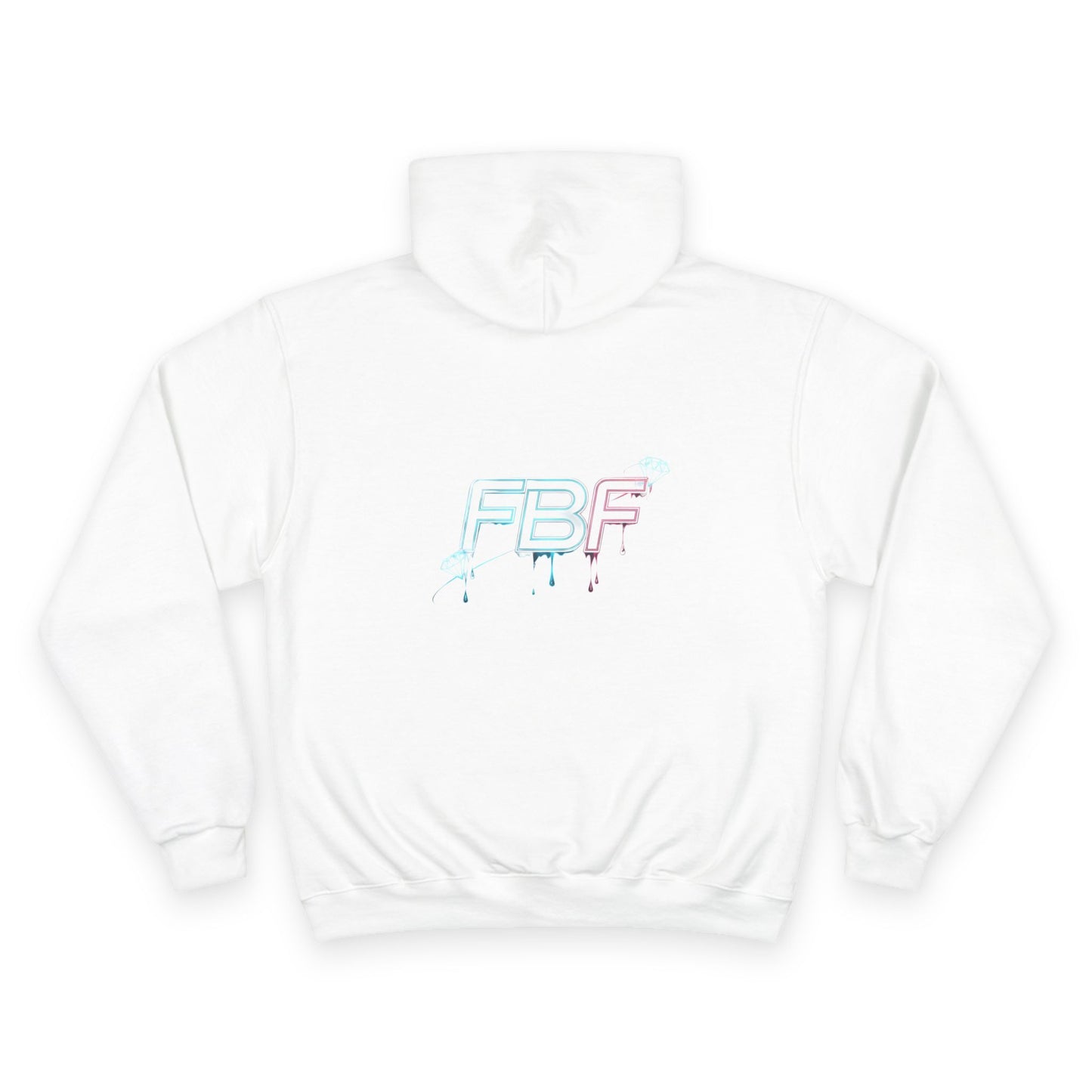 Fbf diamond Champion Hoodie — Dripping Diamond Heart Graphic Pullover
