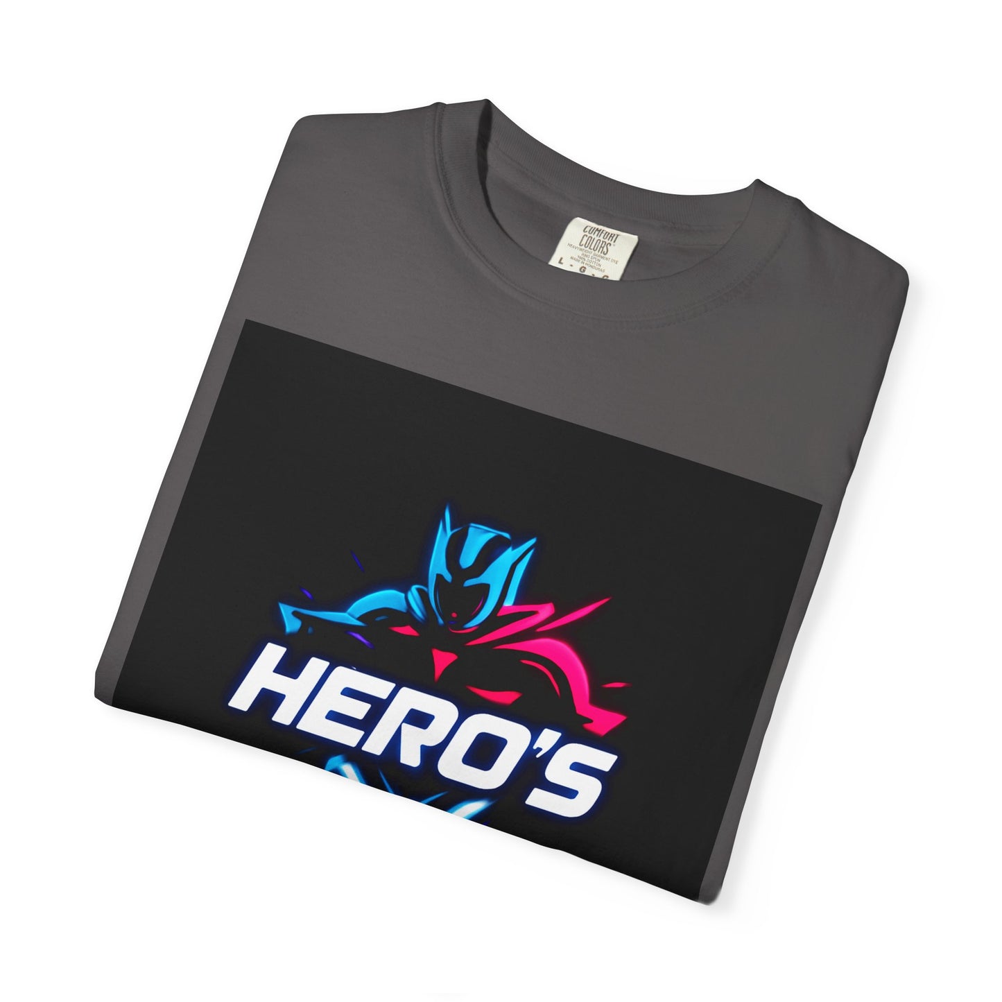 Hero's Unisex Garment-Dyed T-shirt, Casual Tee, Perfect for Gifting, Comic Fans, Hero Celebrations, Graphic Tee, Everyday Wear