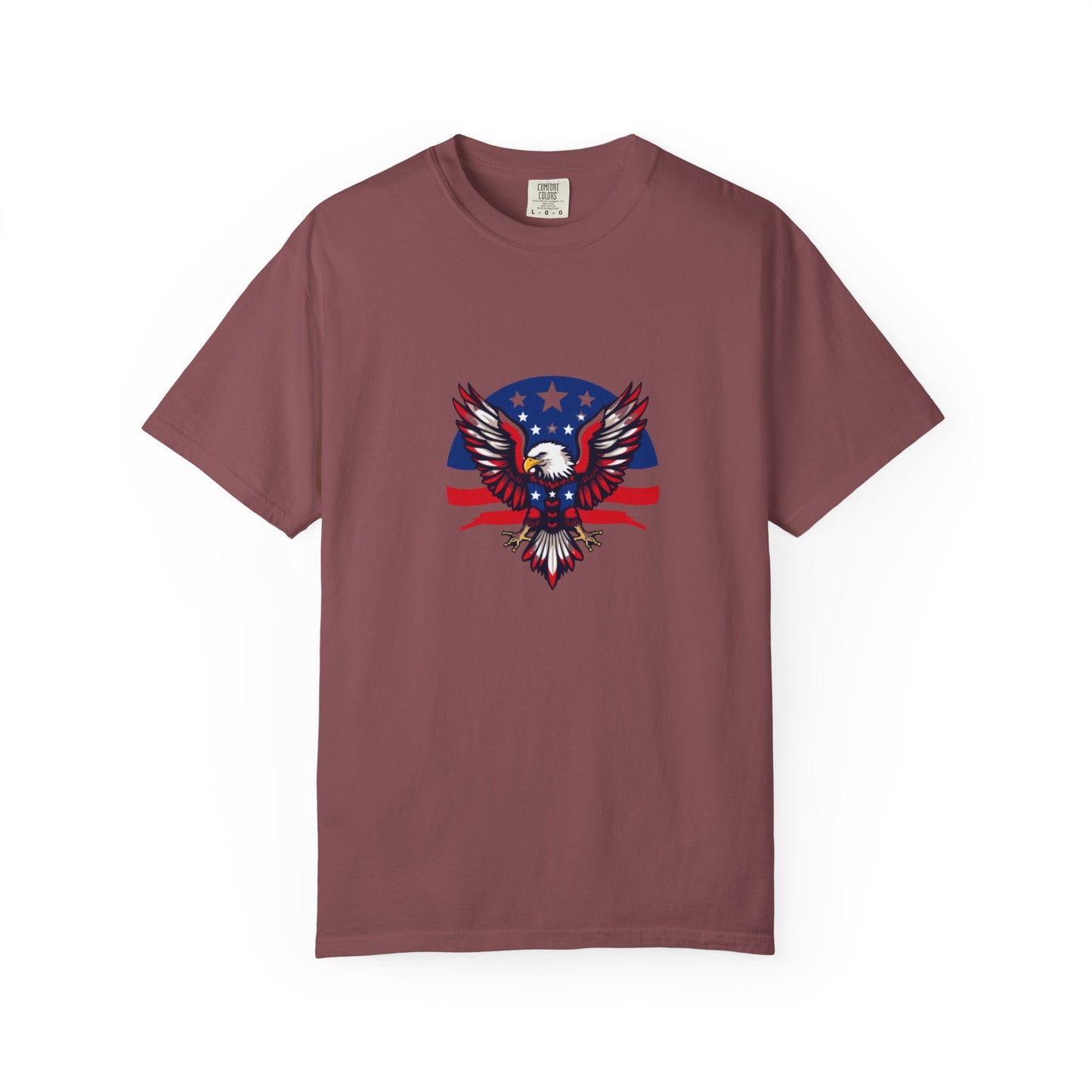 Patriotic T-Shirt with Eagle Graphic | Faith By Flag Tee, Unisex Apparel, Independence Day Shirt, Casual Wear, Gift for Veterans