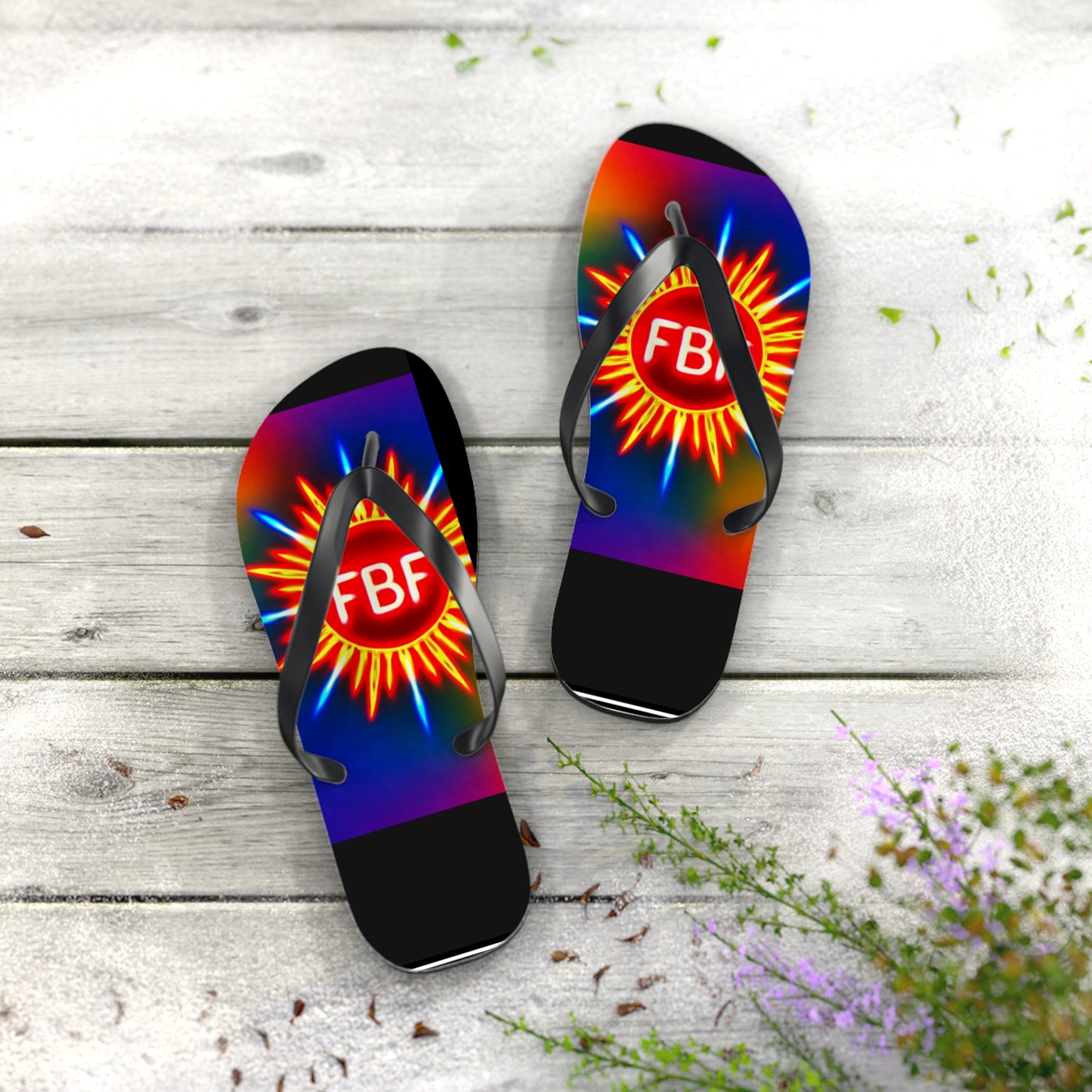Vibrant Summer Flip Flops, Beach Sandals, Colorful Footwear, Pool Party Essentials, Vacation Accessories, Fun Outdoor Gear, FBR Design