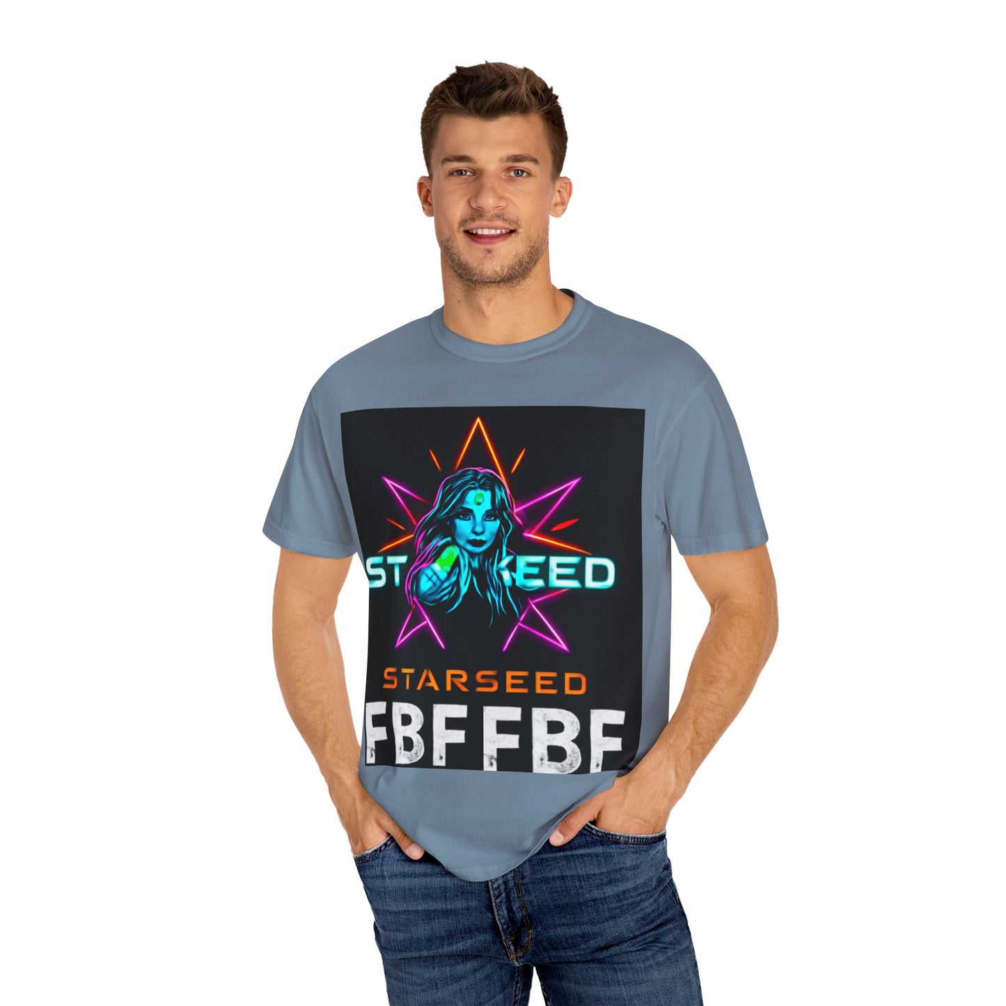 Neon Graphic T-Shirt - Starseed FBF Tee, Unisex Fashion, Cool Gift, Festival Wear, Retro Style, Casual Streetwear