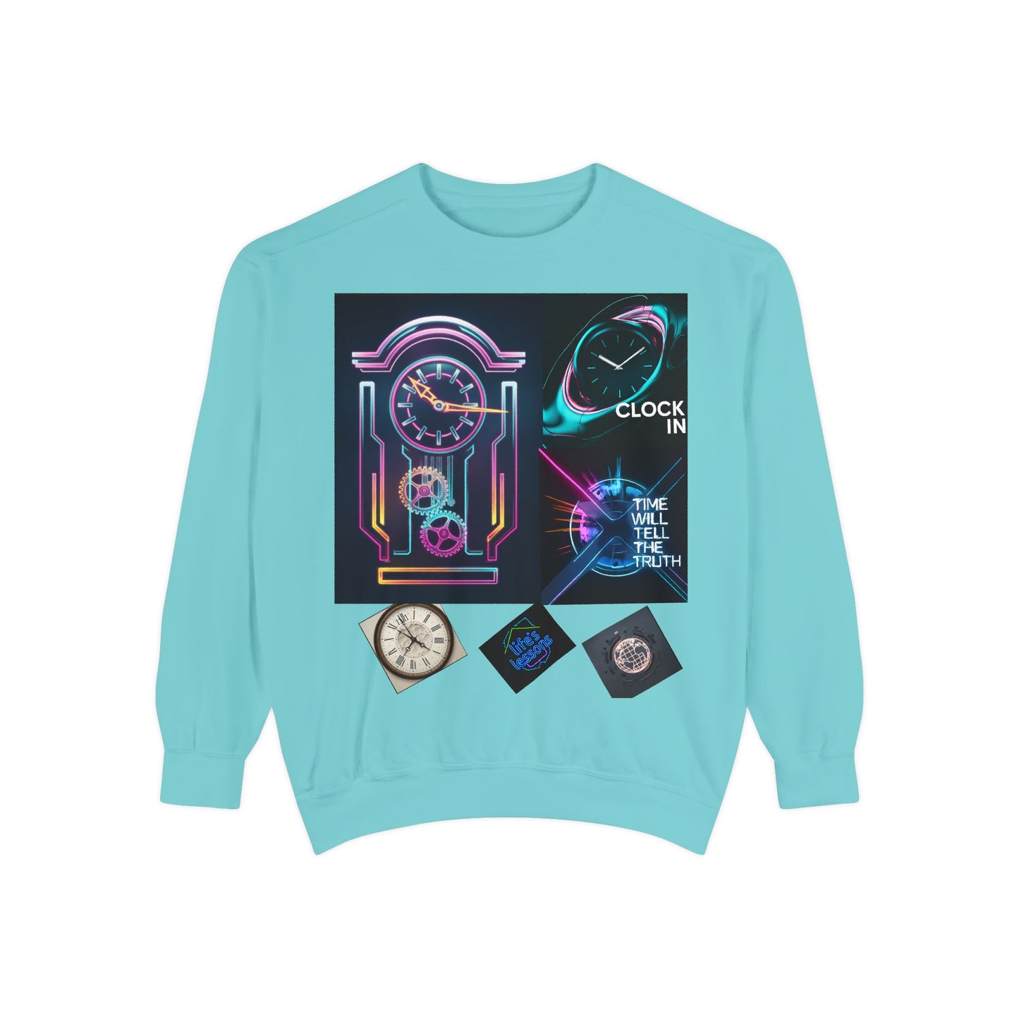 Retro Neon Clock Sweatshirt
