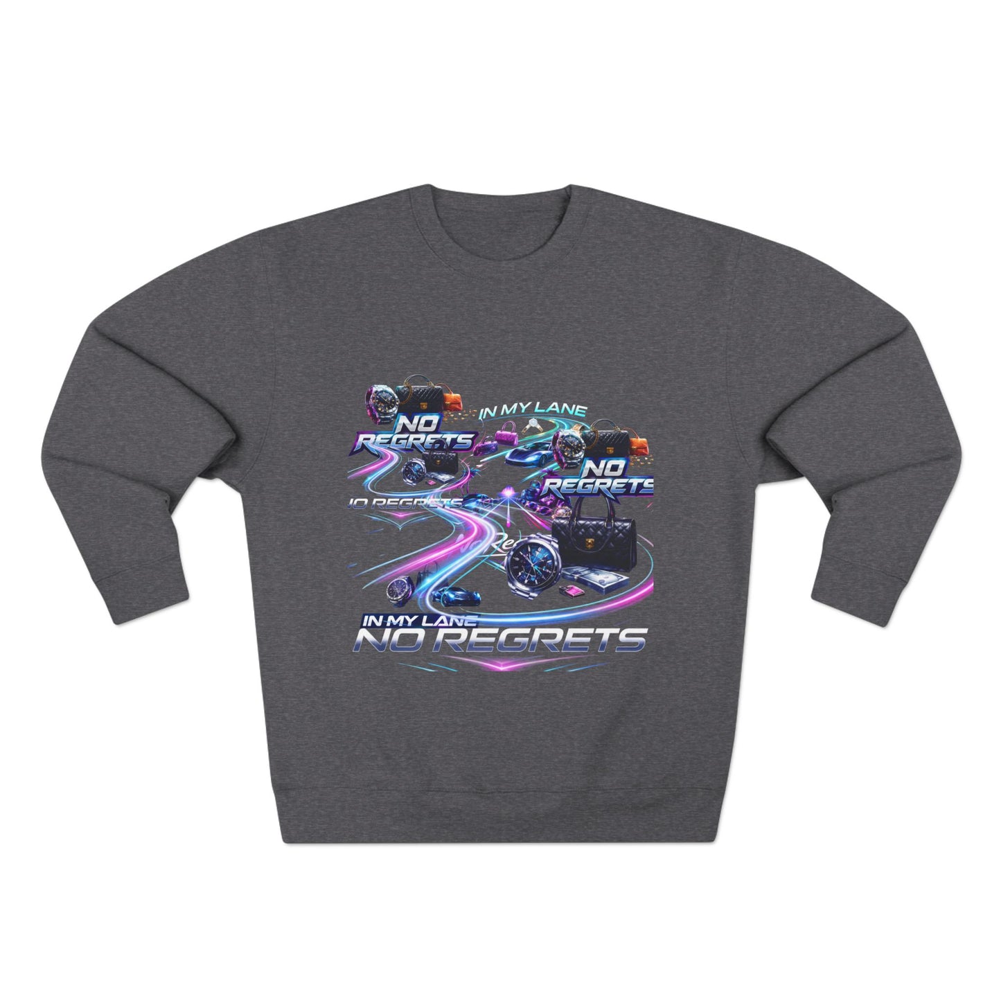 No Regrets Retro Vaporwave Crewneck Sweatshirt