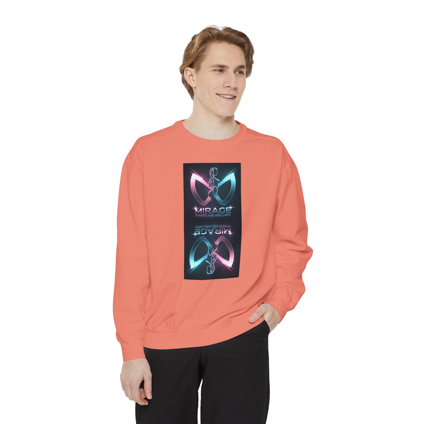 Retro Neon Mirage Sweatshirt — 'Mirage' Vaporwave Graphic Crewneck