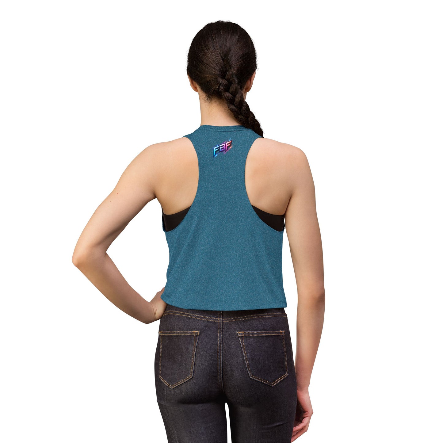 Crop Top — "Blood Sweat and Tears" Fitness Graphic Tank for Women