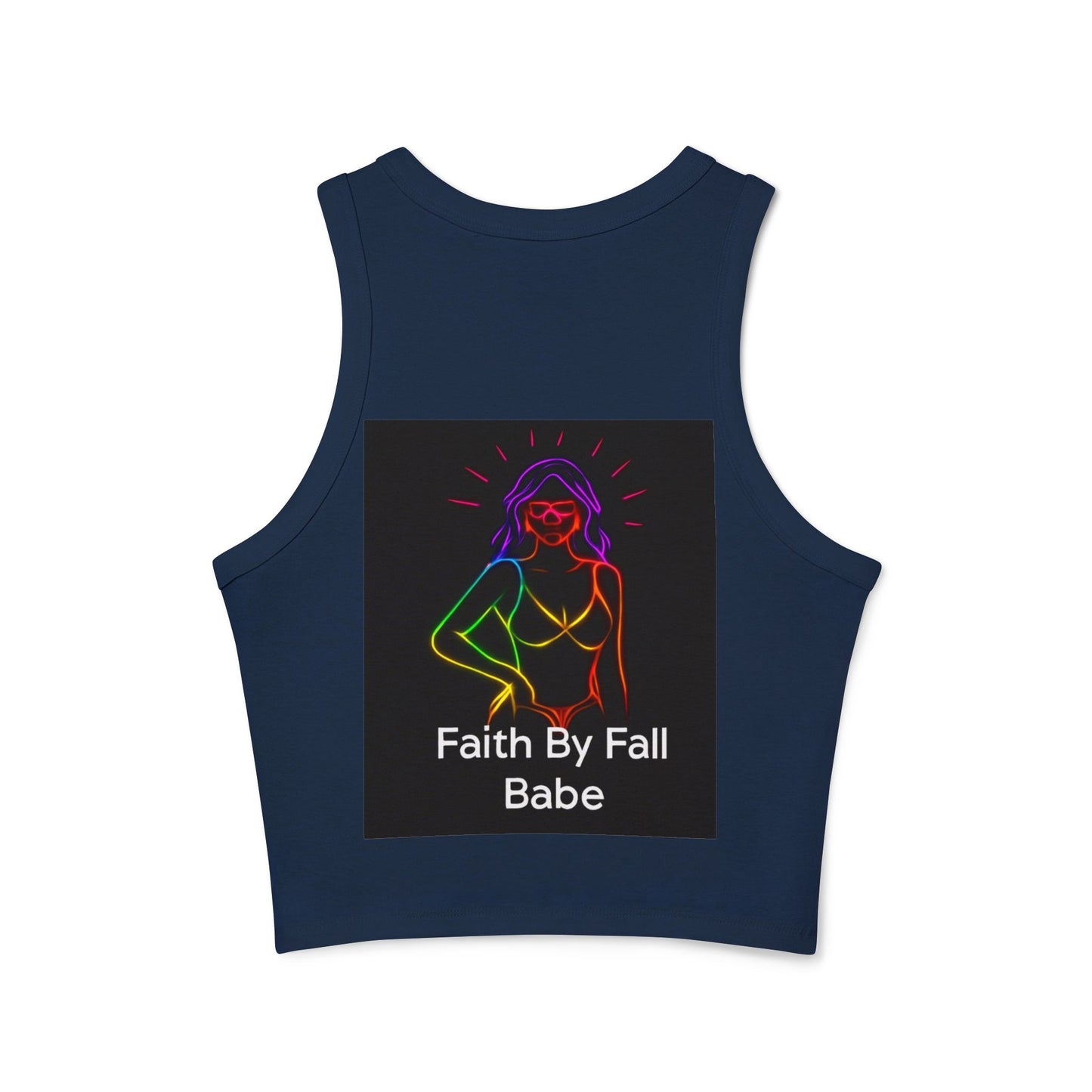Feminine Faith Graphic Tank, Women's Racerback Top, Summer Tank Top, Cute Workout Attire, Faith & Fitness Apparel