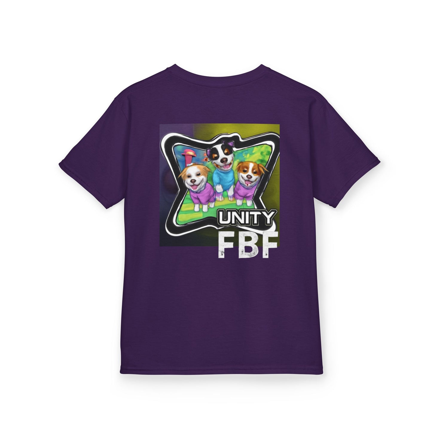 Colorful Dog-Themed Kids Tee - 'Unity Fun' Design