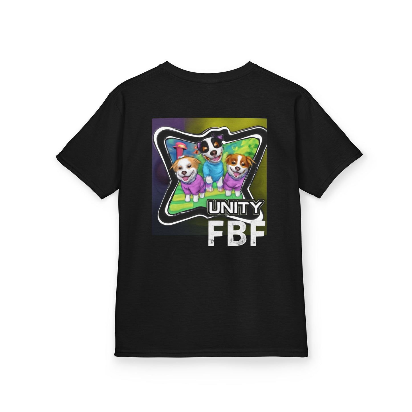 Colorful Dog-Themed Kids Tee - 'Unity Fun' Design