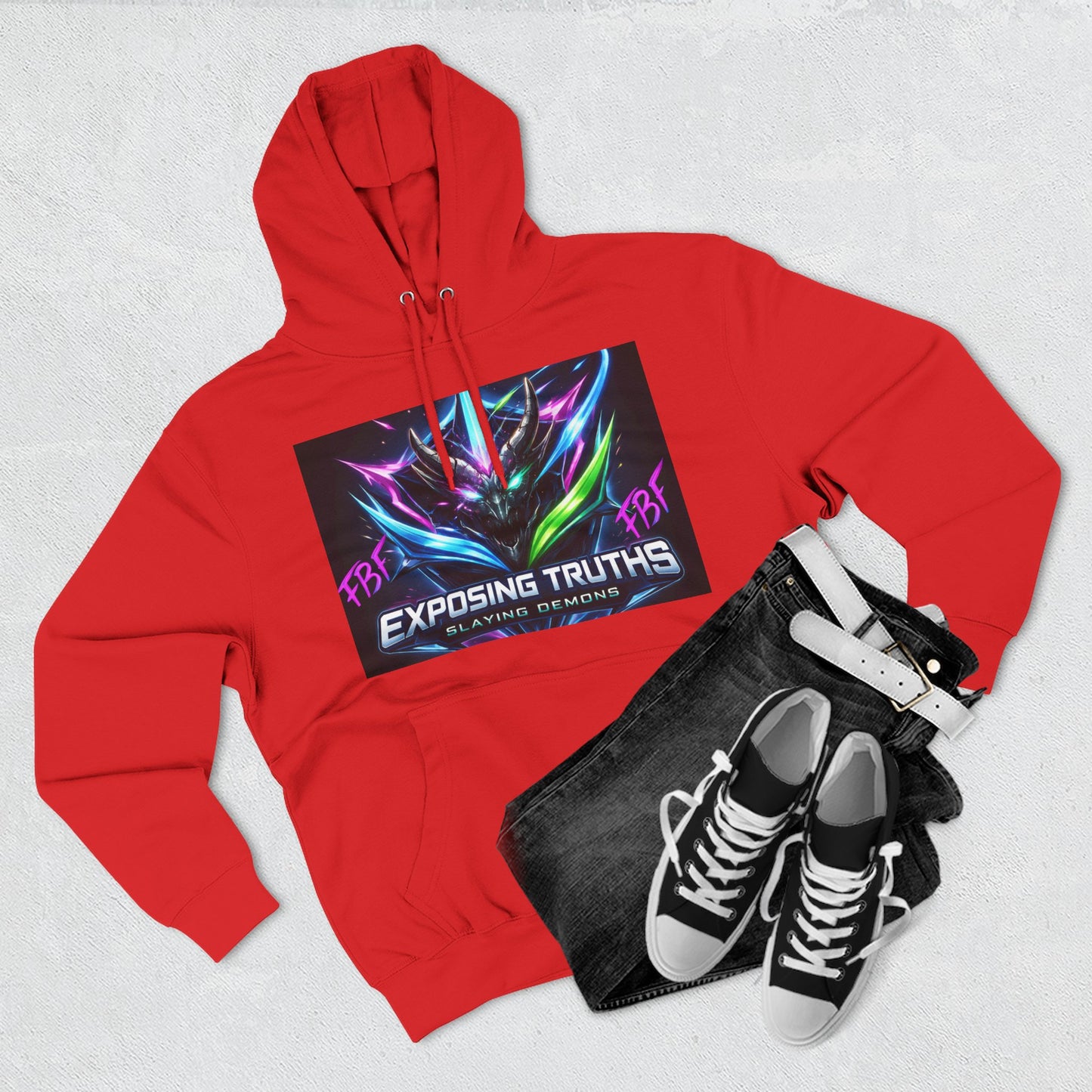 Three-Panel Fleece Hoodie