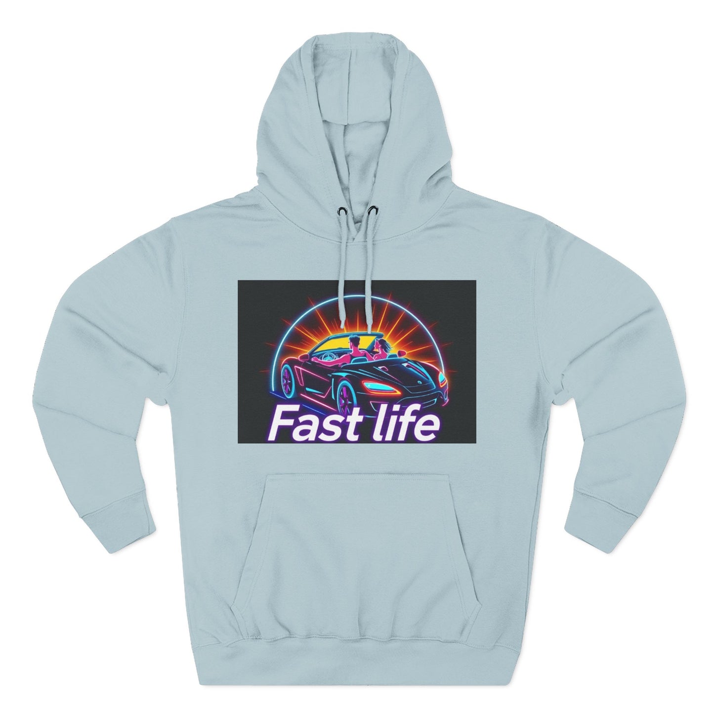 Fast Life Fleece Hoodie for Car Enthusiasts