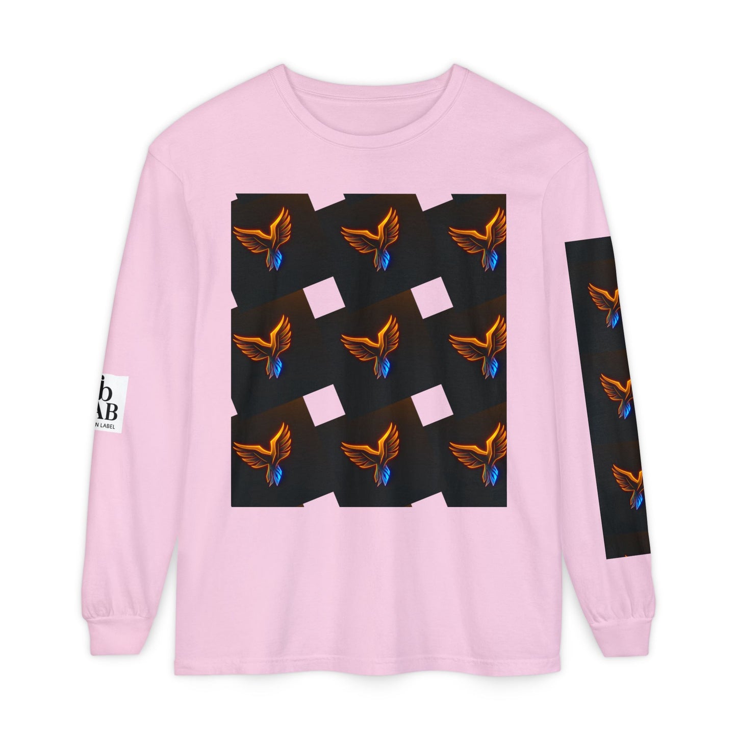 Vibrant Long Sleeve T-Shirt with Phoenix Design - Casual Wear for Bird Lovers, Gifts, Unique Fashion, Everyday Style, Unisex Apparel