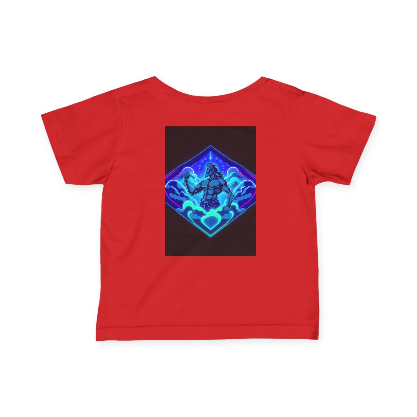 Infant Tee — "Alpha Is the Omega" Neon Christian Baby Shirt