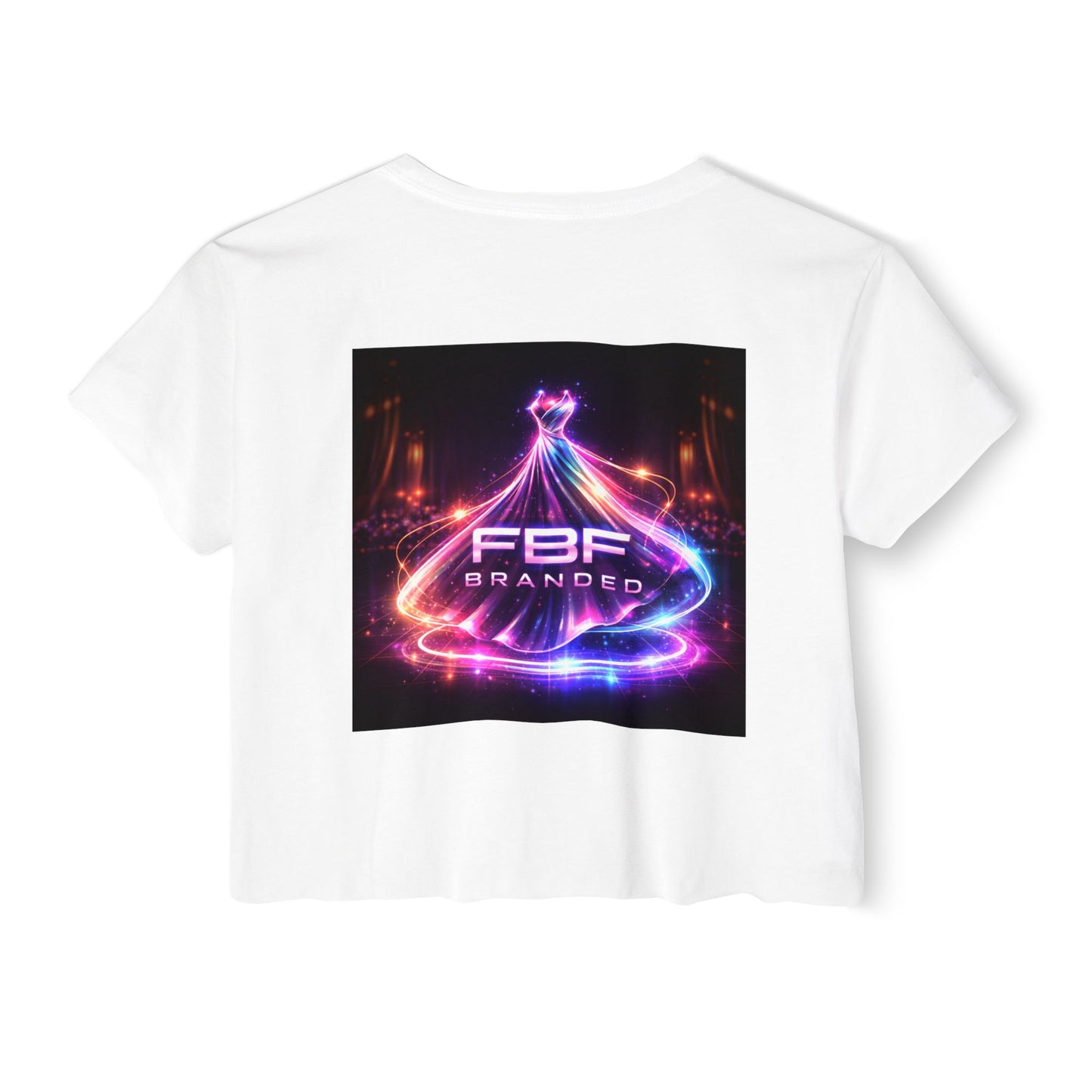 Festival Glow Crop Top — Neon 'FBF Branded' Rave Graphic