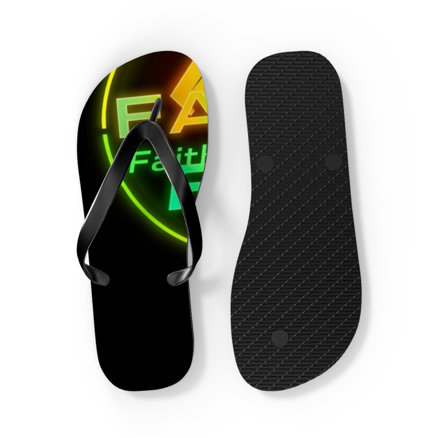 Vibrant Faith Flip Flops | Summer Style, Beachwear, Casual Sandals, Vacation Footwear, Fun Gift for Friends