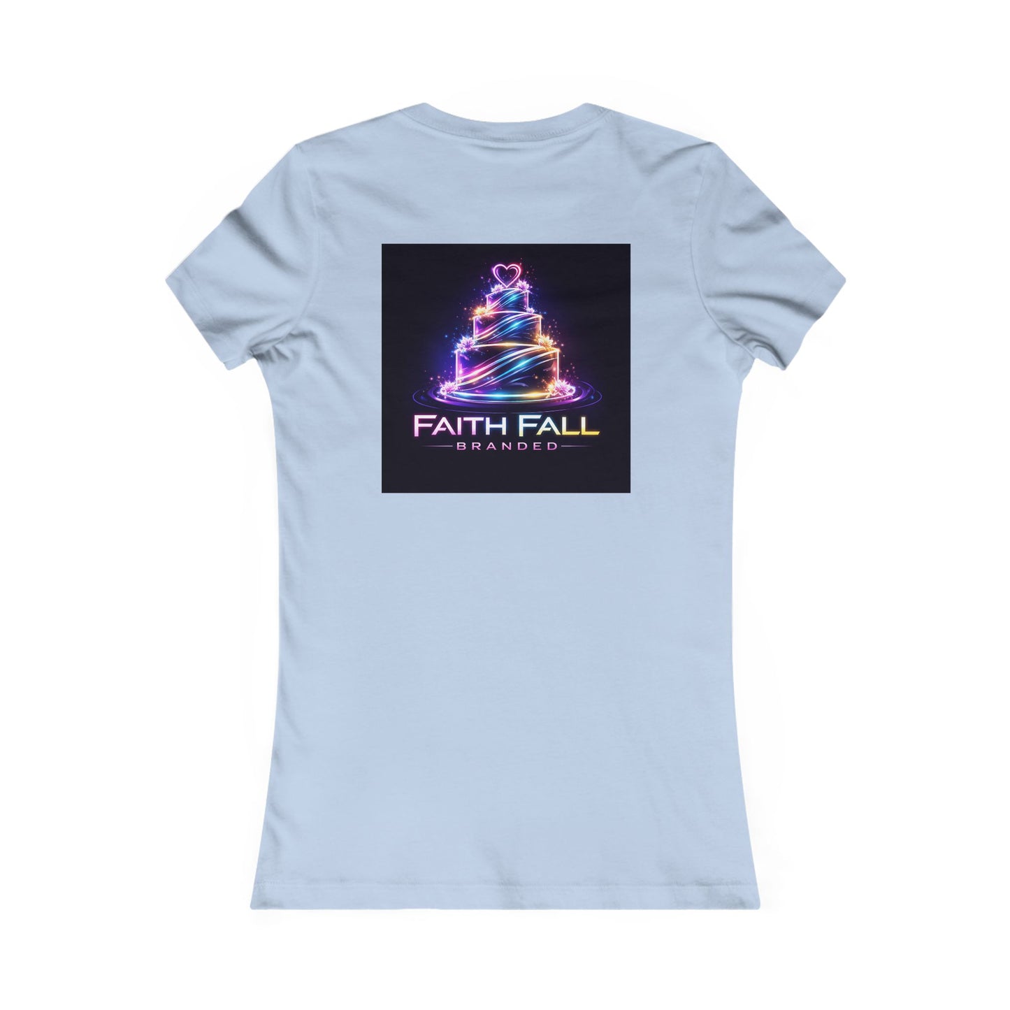 Faith Fall Women's Tee — Neon Holiday Tree Logo