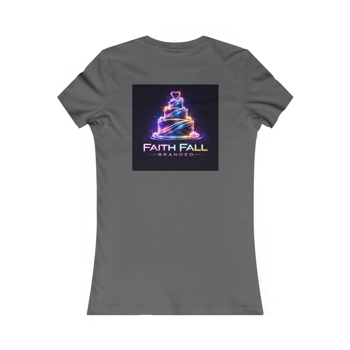 Faith Fall Women's Tee — Neon Holiday Tree Logo