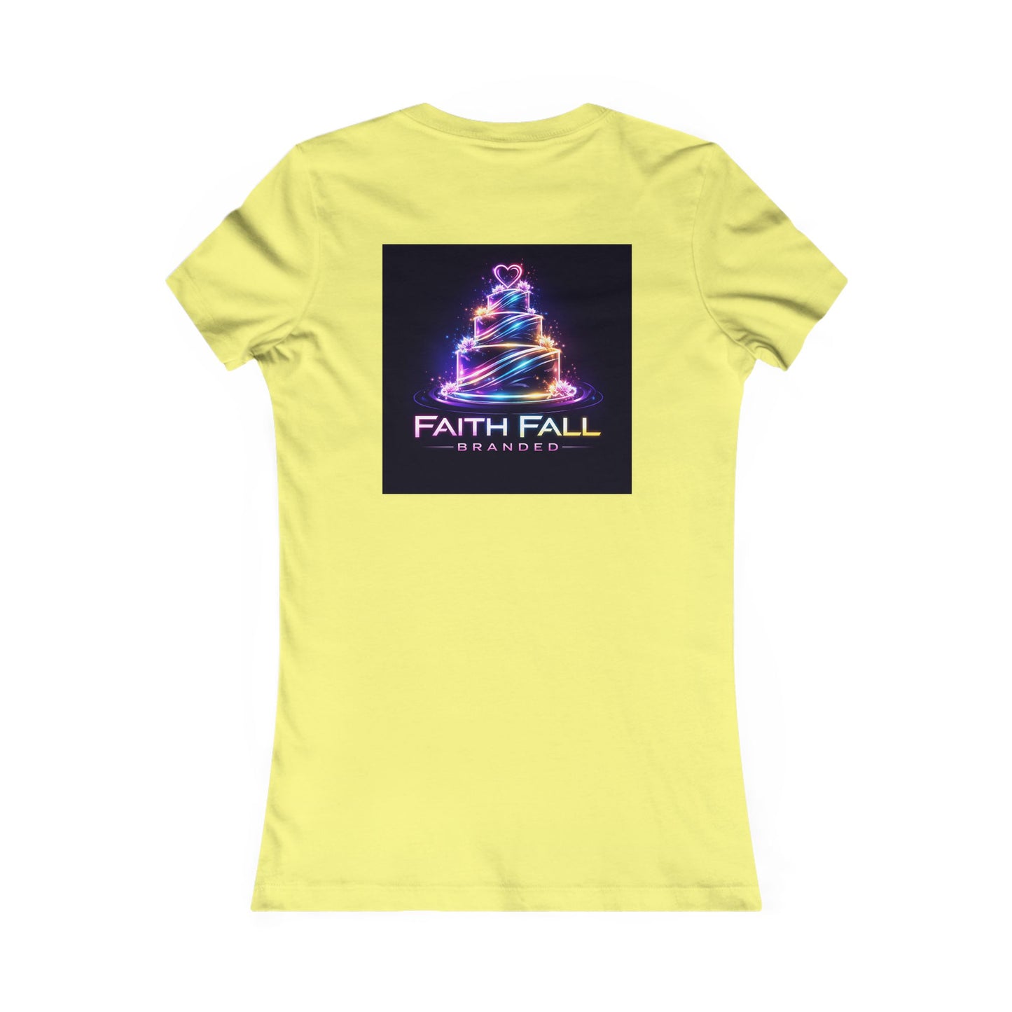 Faith Fall Women's Tee — Neon Holiday Tree Logo