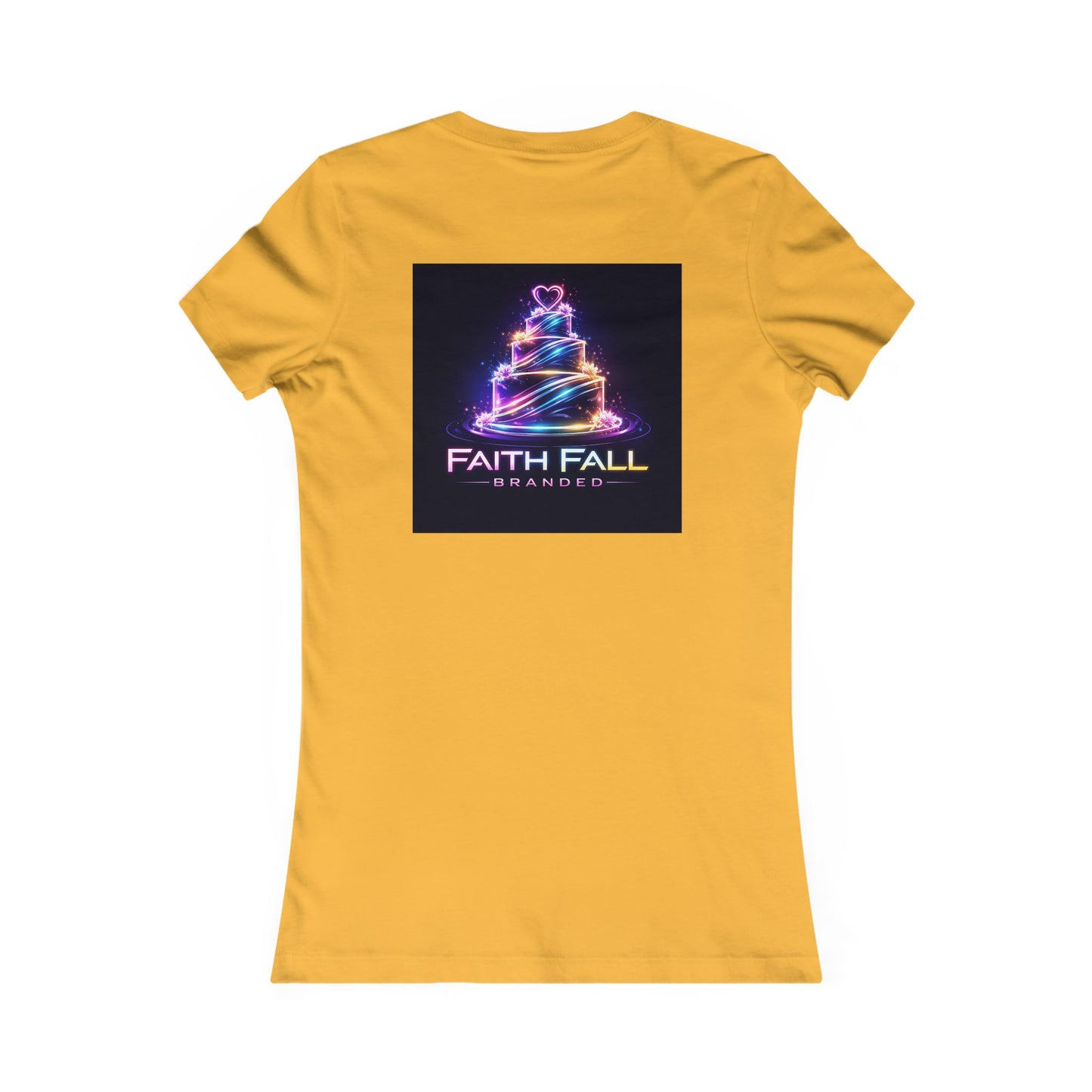 Faith Fall Women's Tee — Neon Holiday Tree Logo
