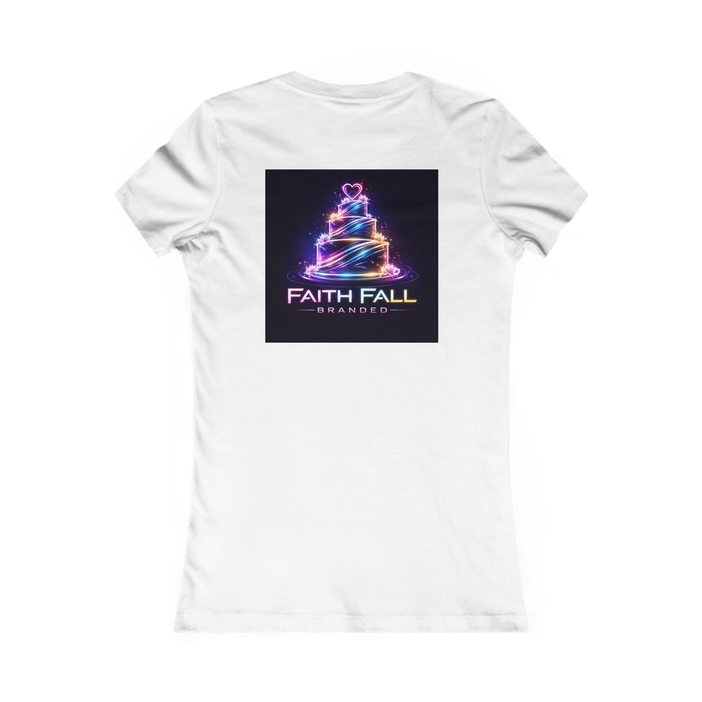 Faith Fall Women's Tee — Neon Holiday Tree Logo
