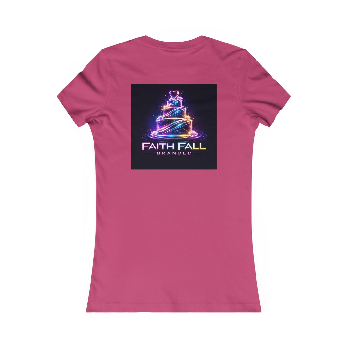 Faith Fall Women's Tee — Neon Holiday Tree Logo