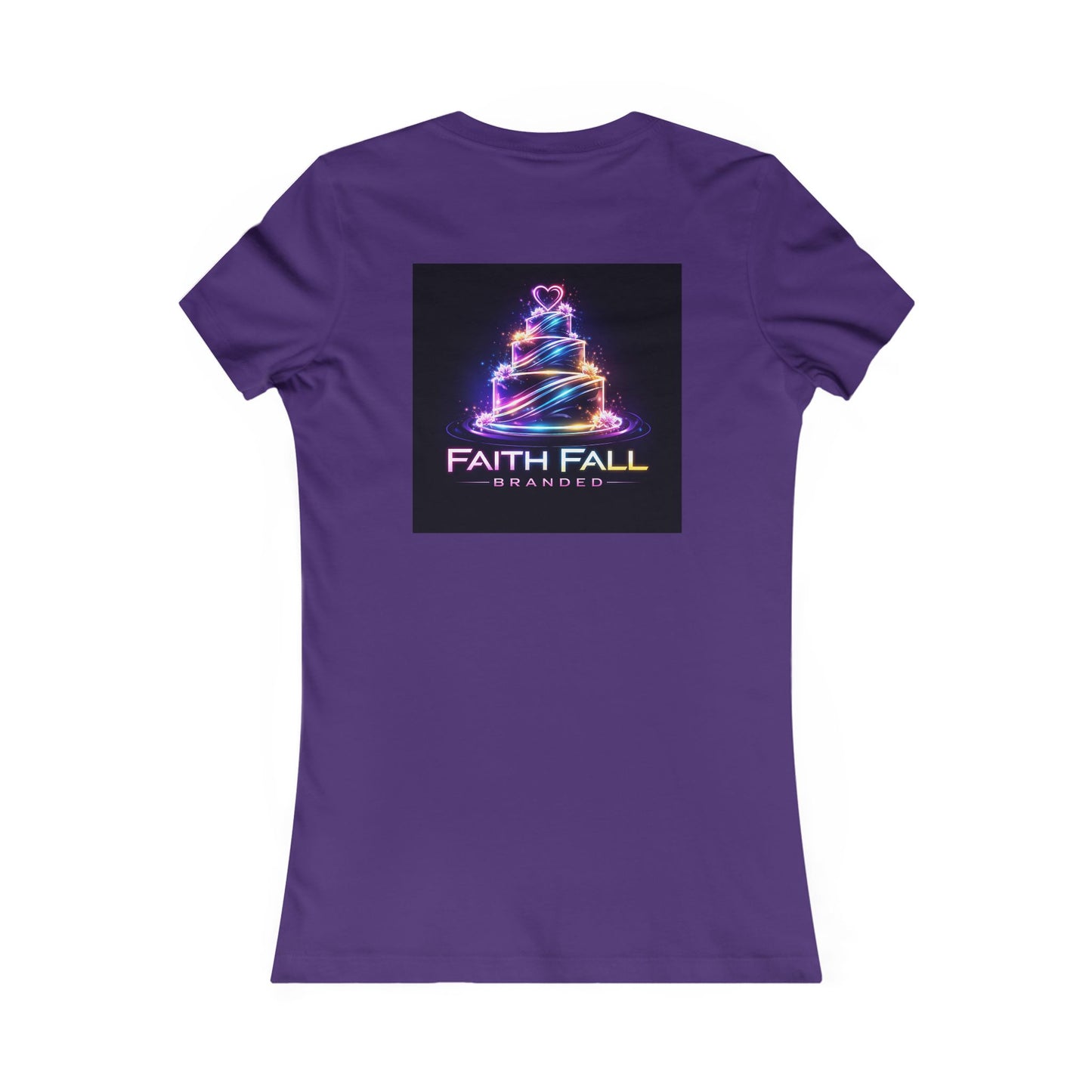Faith Fall Women's Tee — Neon Holiday Tree Logo