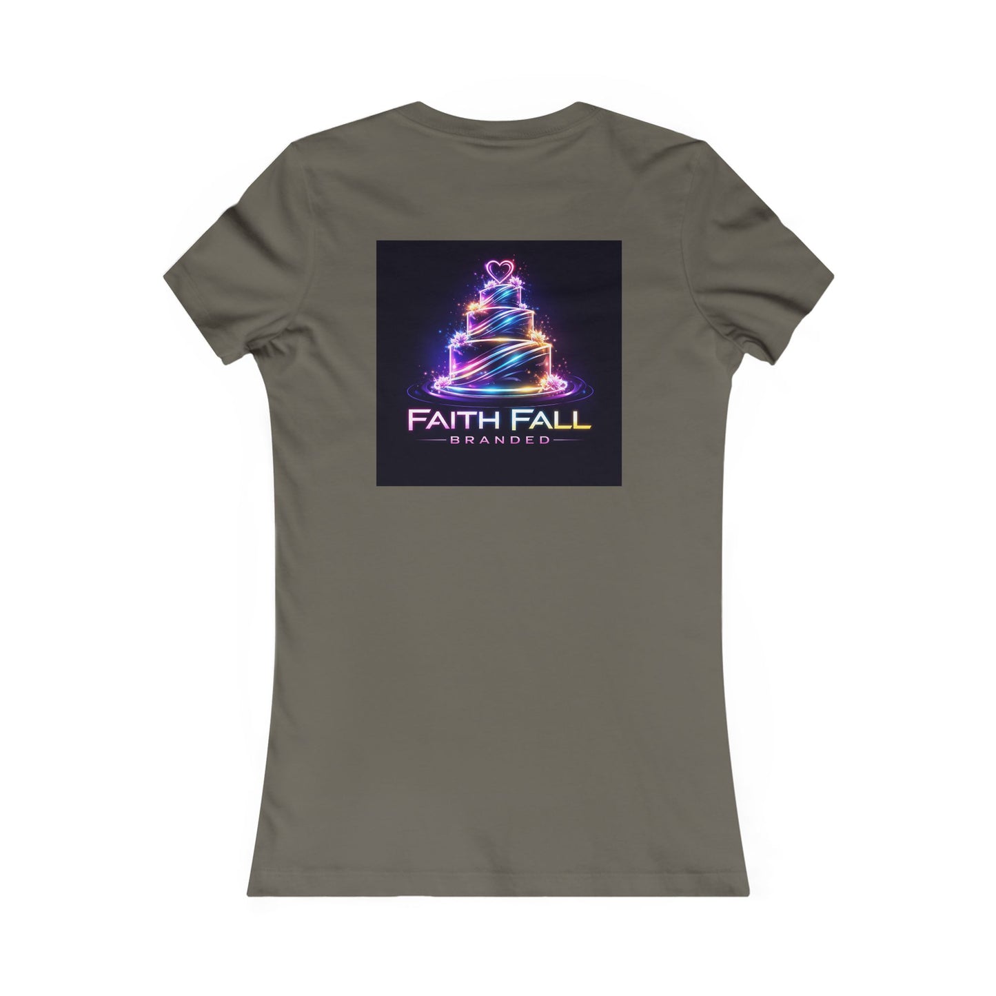 Faith Fall Women's Tee — Neon Holiday Tree Logo