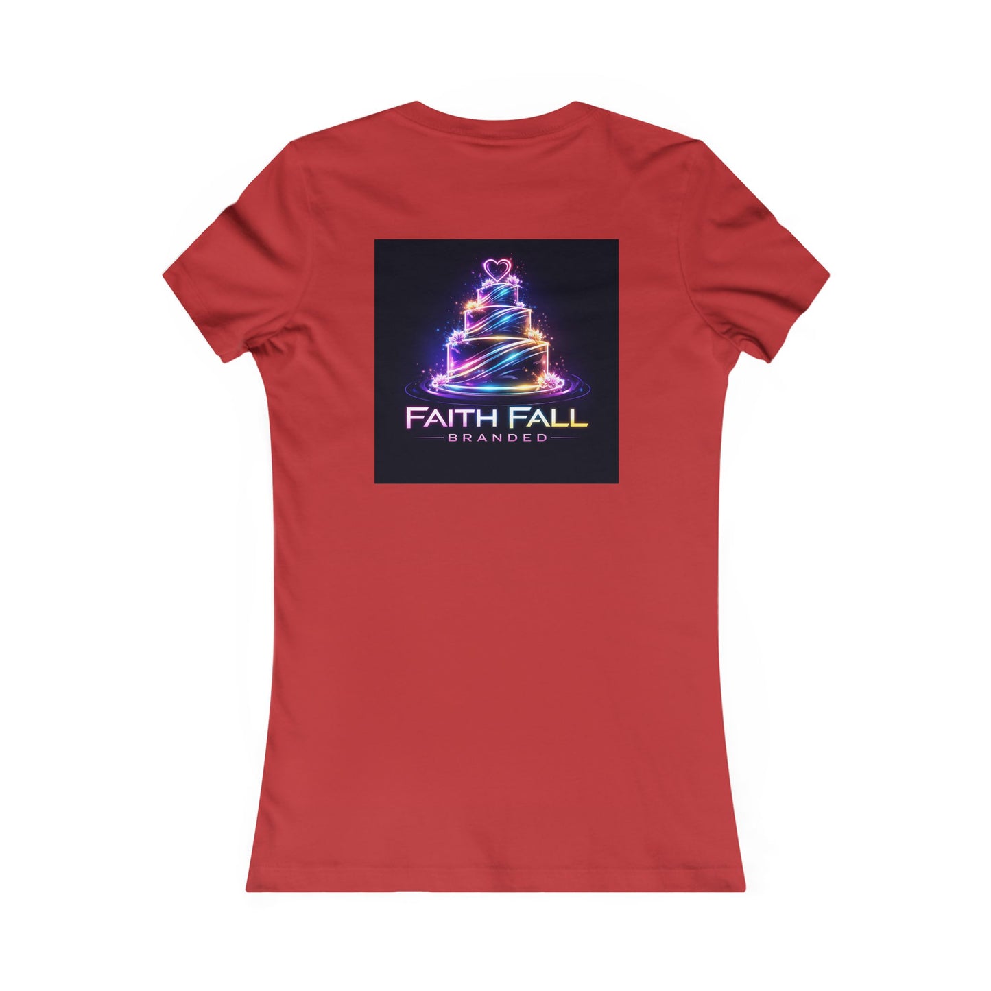 Faith Fall Women's Tee — Neon Holiday Tree Logo