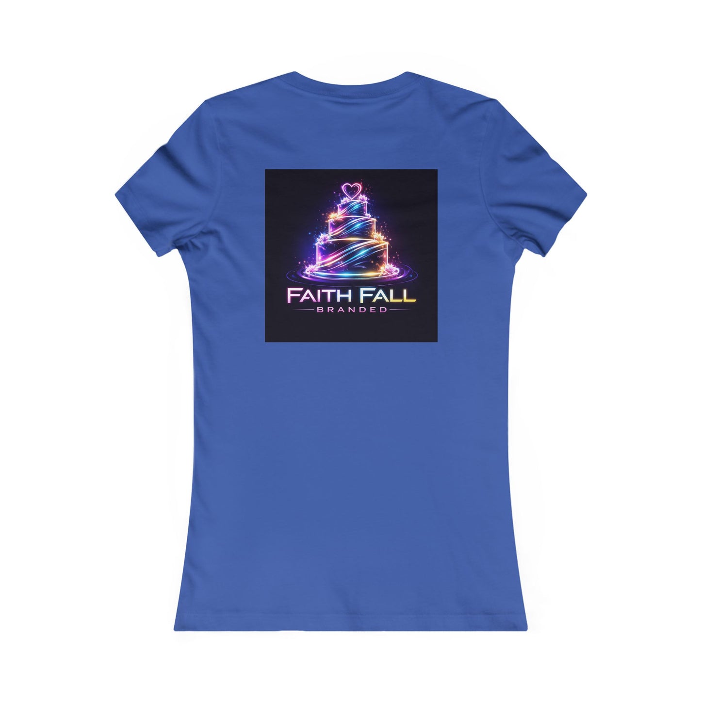 Faith Fall Women's Tee — Neon Holiday Tree Logo