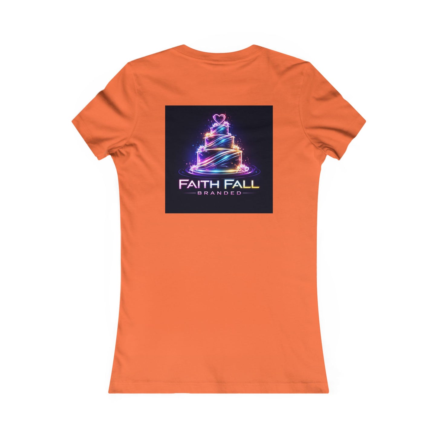 Faith Fall Women's Tee — Neon Holiday Tree Logo