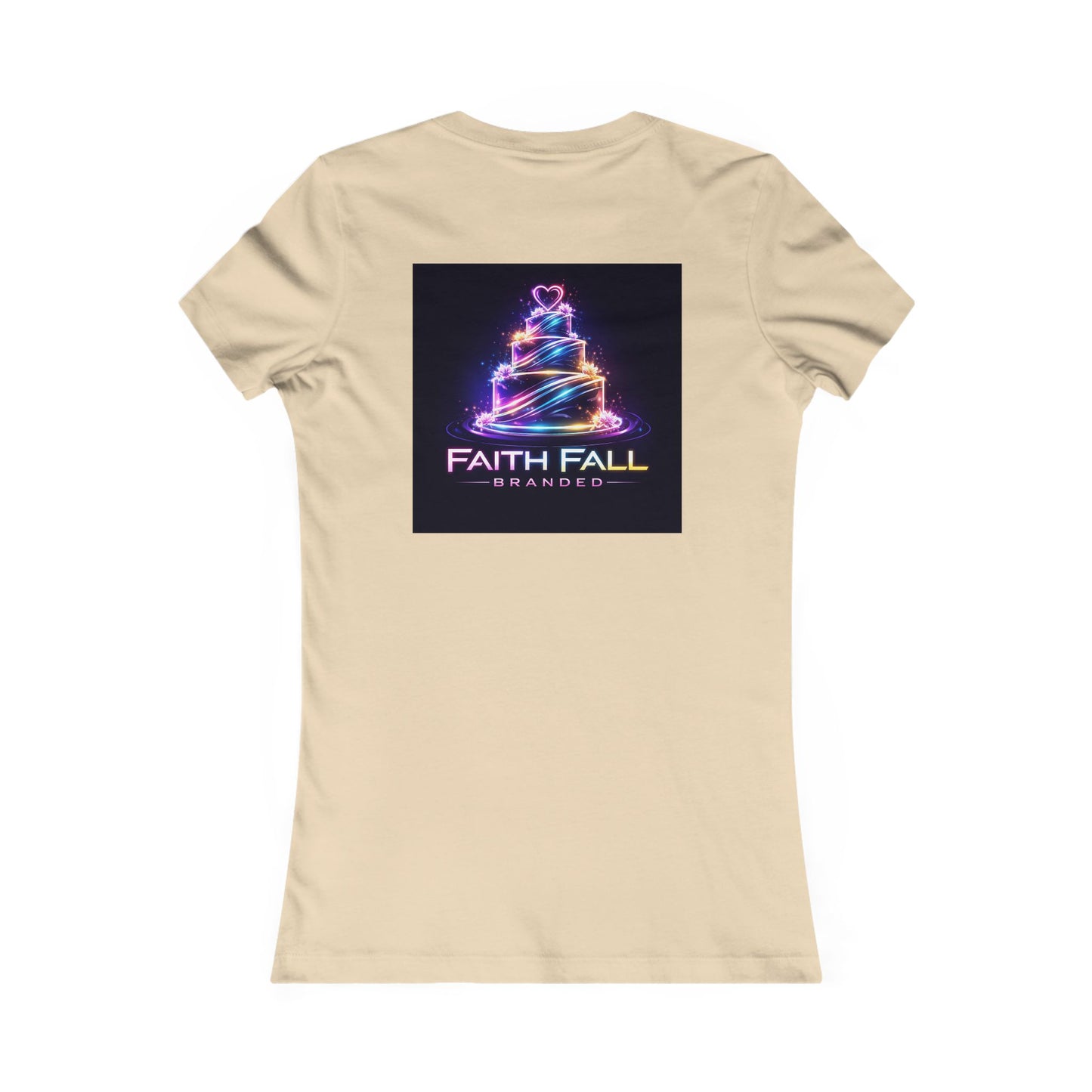Faith Fall Women's Tee — Neon Holiday Tree Logo
