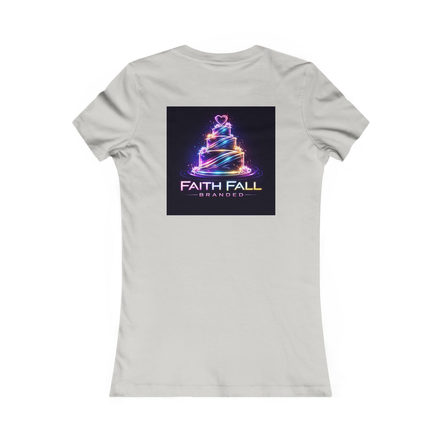 Faith Fall Women's Tee — Neon Holiday Tree Logo